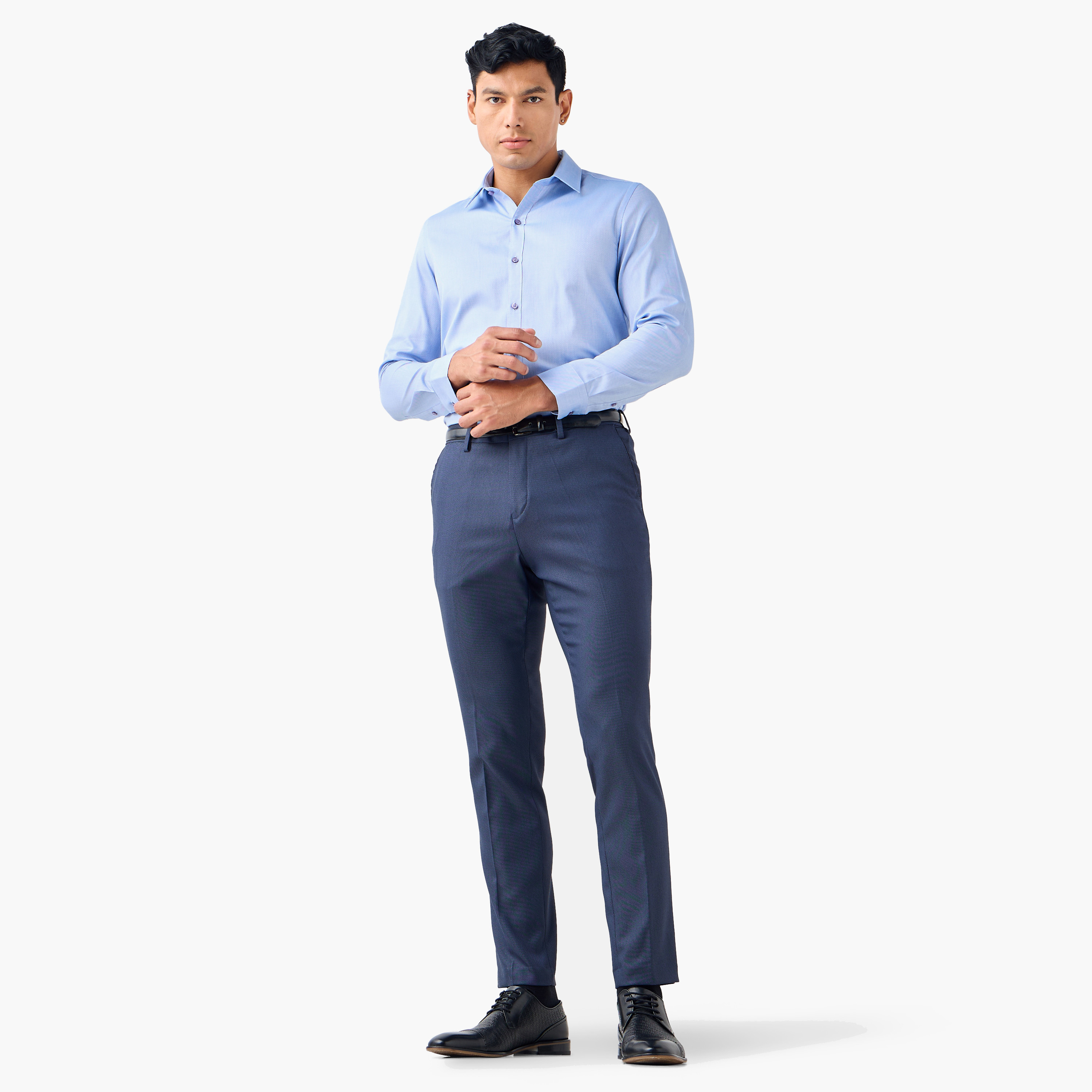 Textured Regular Fit Formal Shirt-men-clothing-shirts-image-2