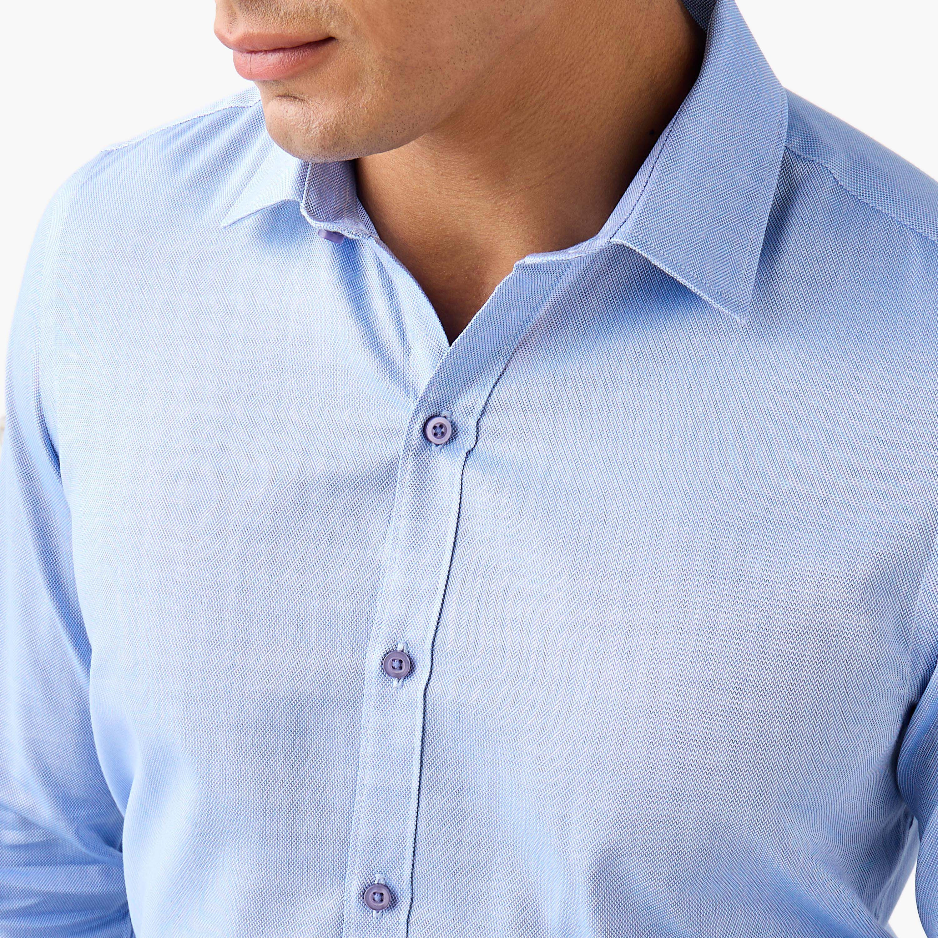 Textured Regular Fit Formal Shirt-men-clothing-shirts-image-5