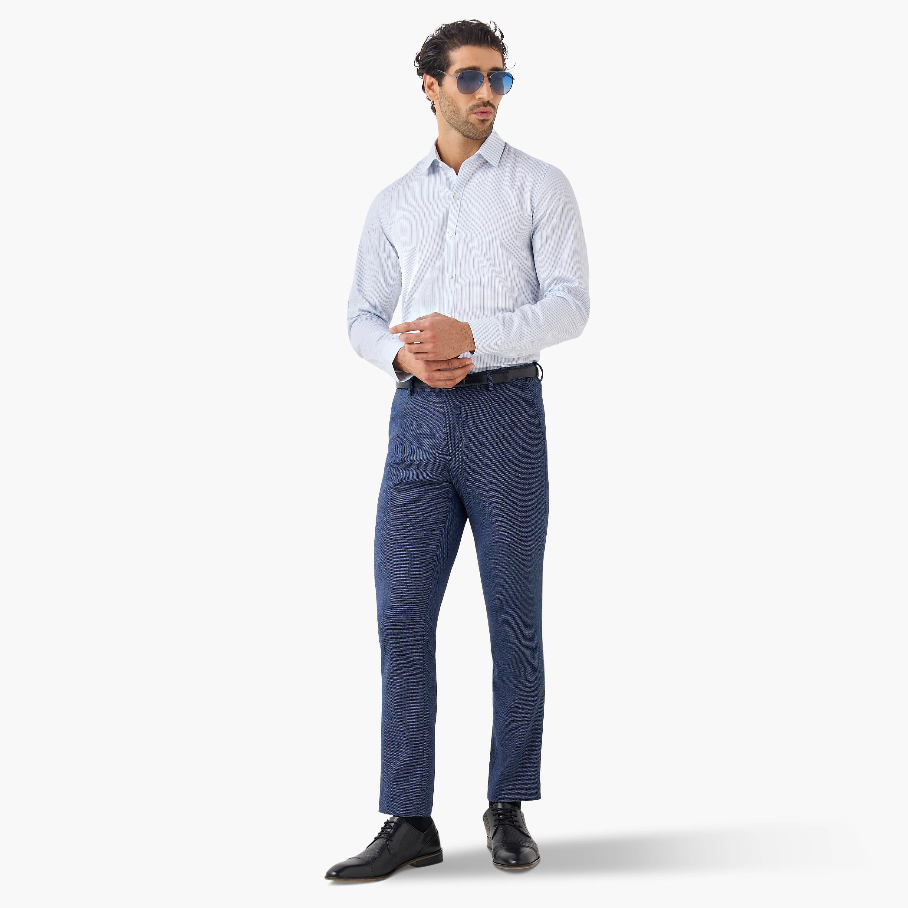 قميص رسمي مقلم بقصّة عادية-men-clothing-shirts-image-2