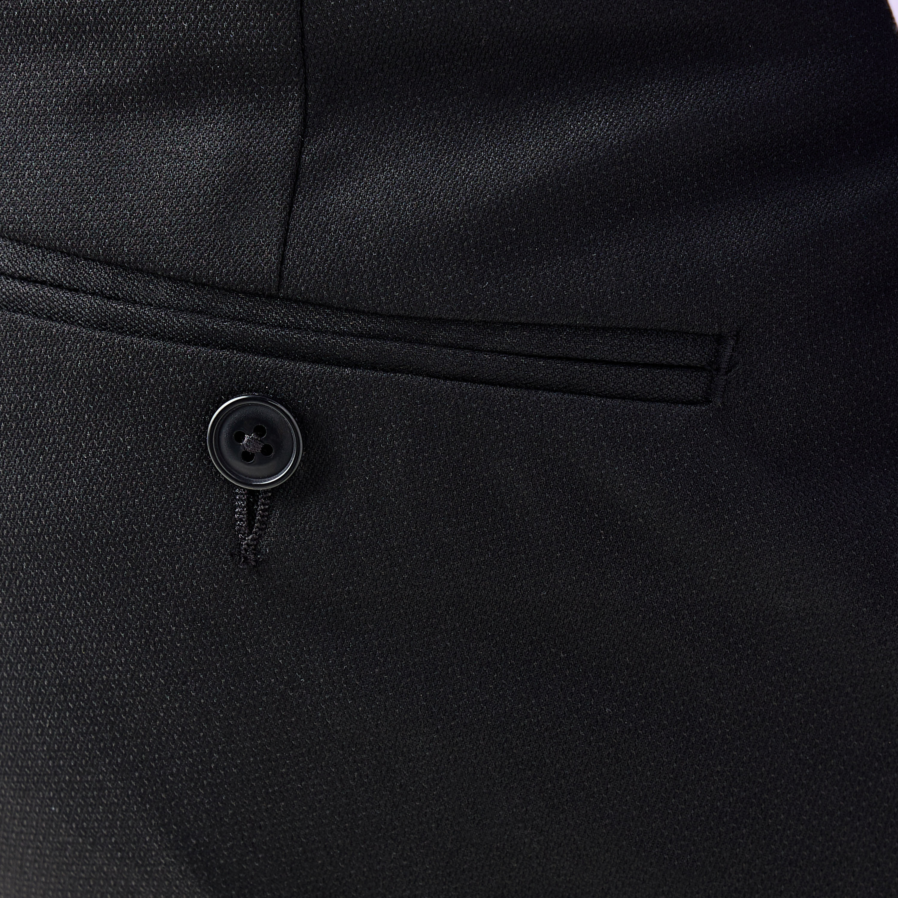 Slim Fit Belted Flexi Waist Formal Trousers with Pockets-men-clothing-bottoms-trousersandchinos-trousers-image-5