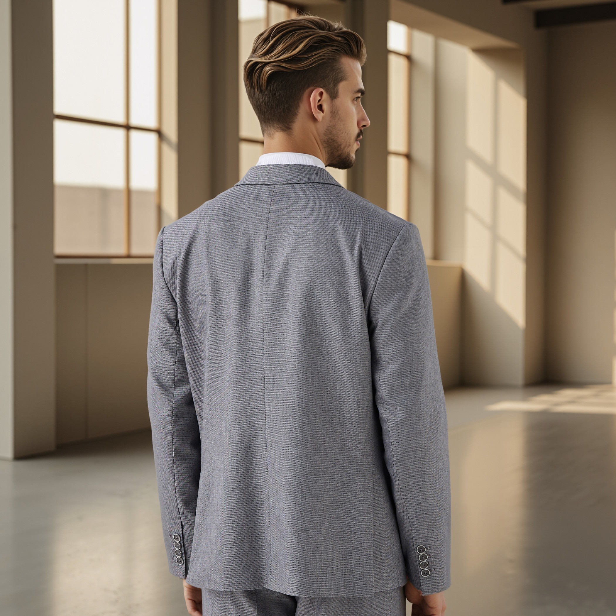 Textured Notch Lapel Blazer with Pockets-men-winterwear-jacketsandblazers-image-3