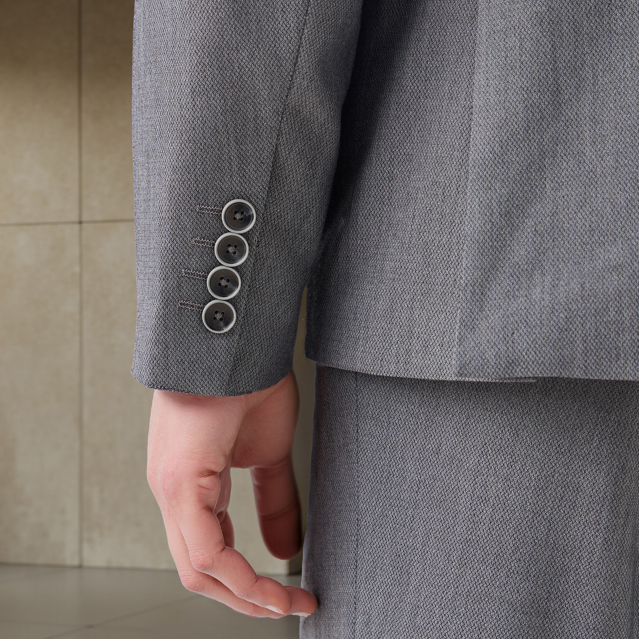 Textured Notch Lapel Blazer with Pockets-men-winterwear-jacketsandblazers-image-5