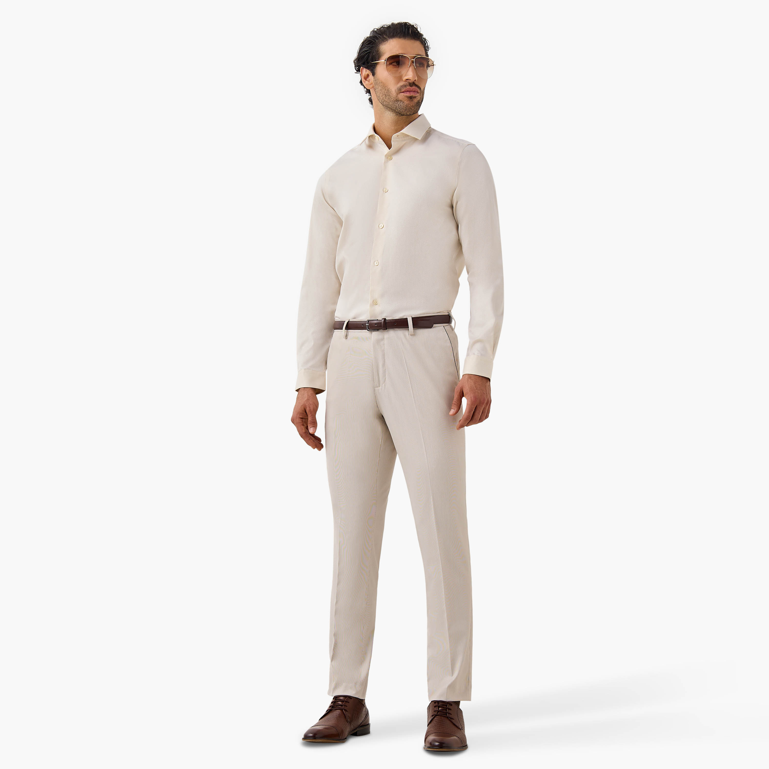 قميص بارز الملمس بقصّة عادية وأكمام طويلة-men-clothing-shirts-image-2