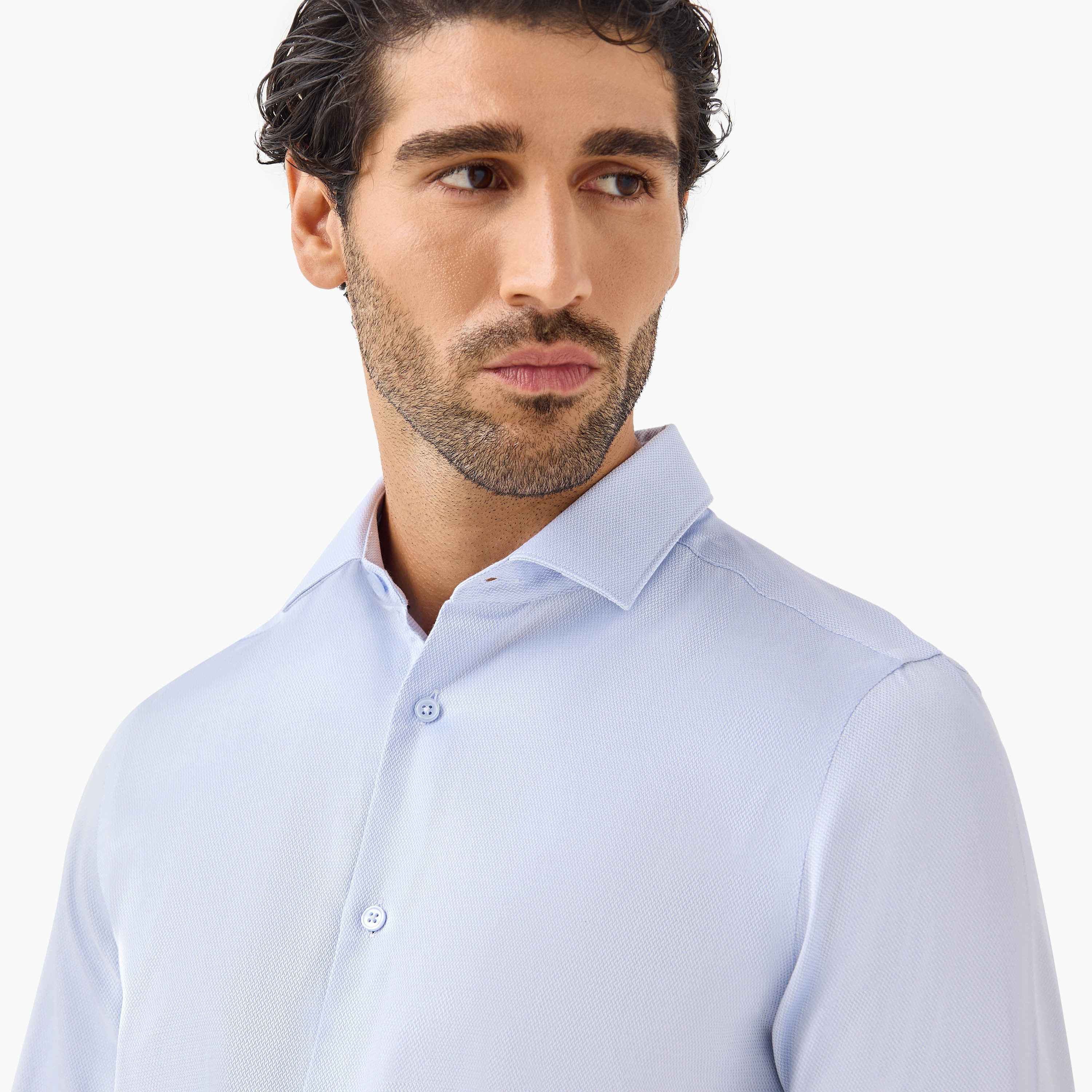 Regular Fit Textured Shirt with Long Sleeves-men-clothing-shirts-image-4