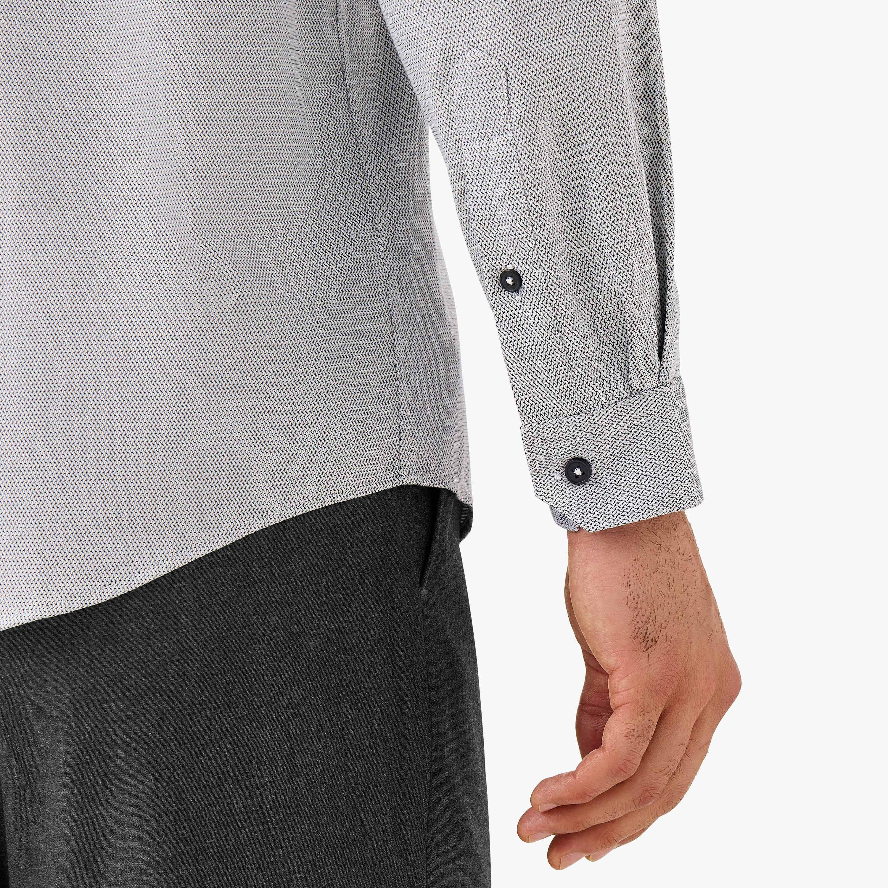 Regular Fit Textured Shirt with Long Sleeves-men-clothing-shirts-image-5