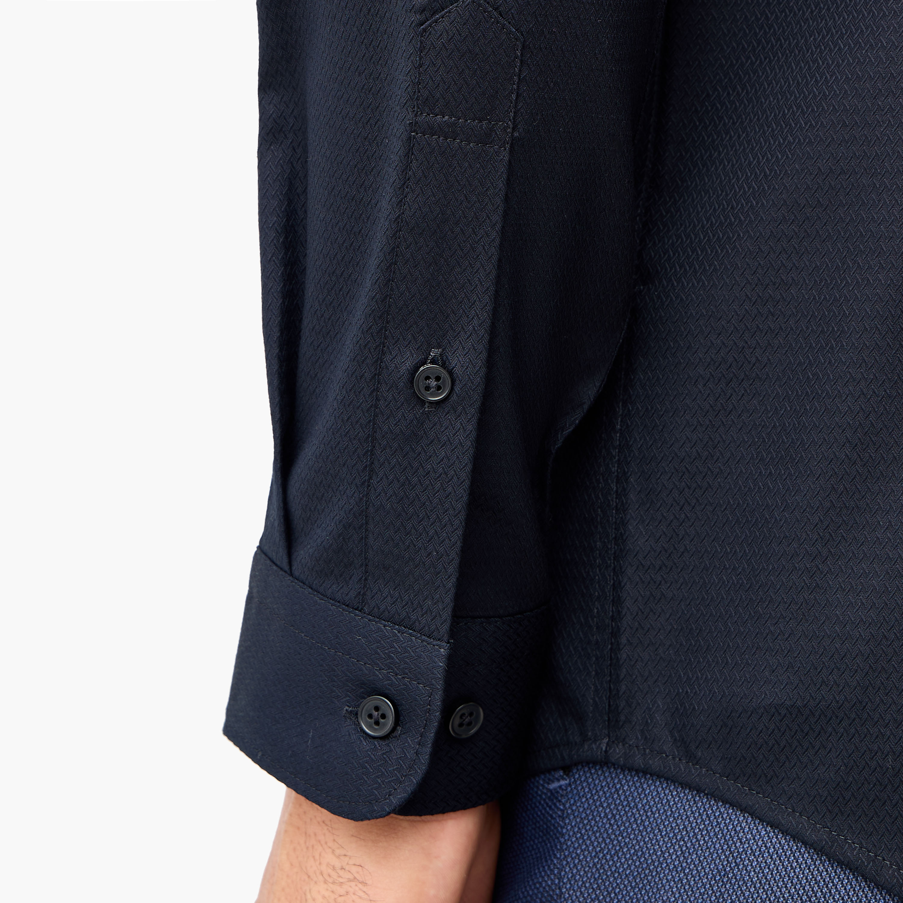 قميص دوبي بقصّة سليم وياقة عادية-men-clothing-shirts-image-5