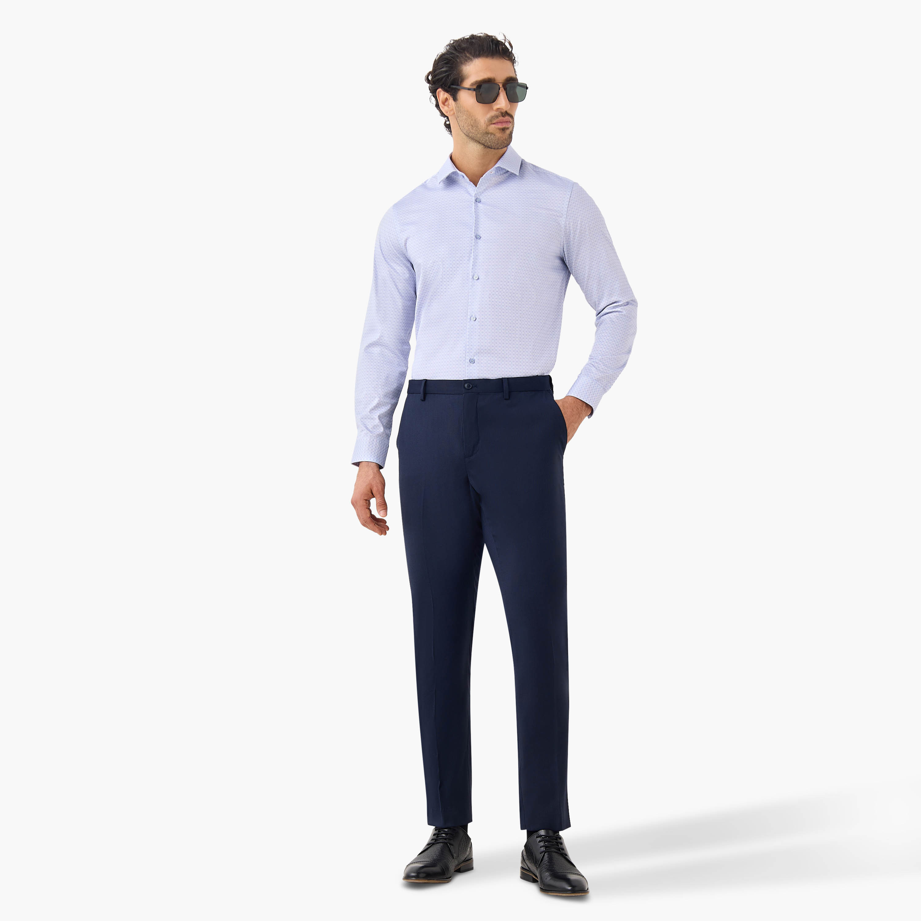 Slim Fit Printed Shirt with Long Sleeves-men-clothing-shirts-image-2