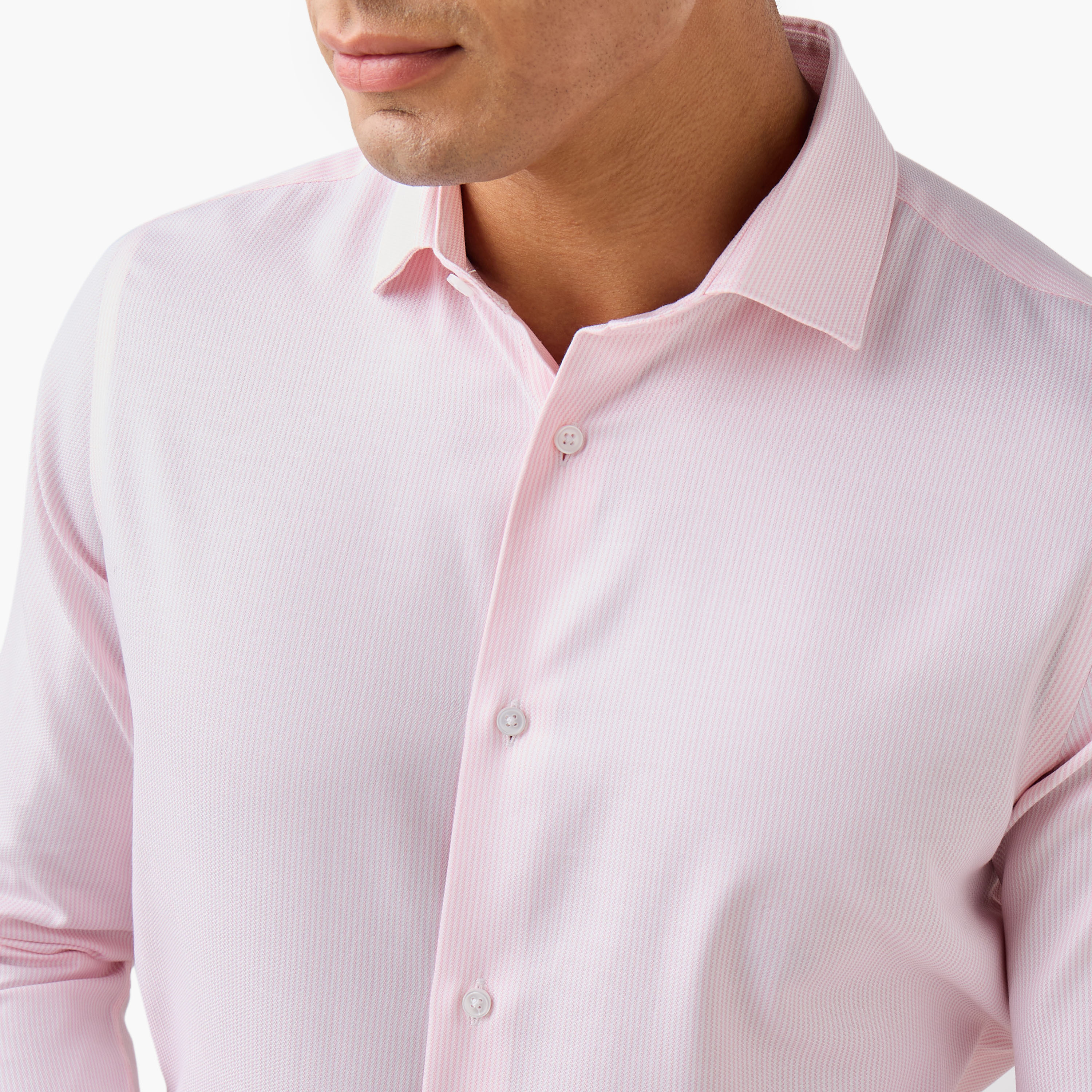 قميص مخطط بقصّة سليم وياقة عادية-men-clothing-shirts-image-4