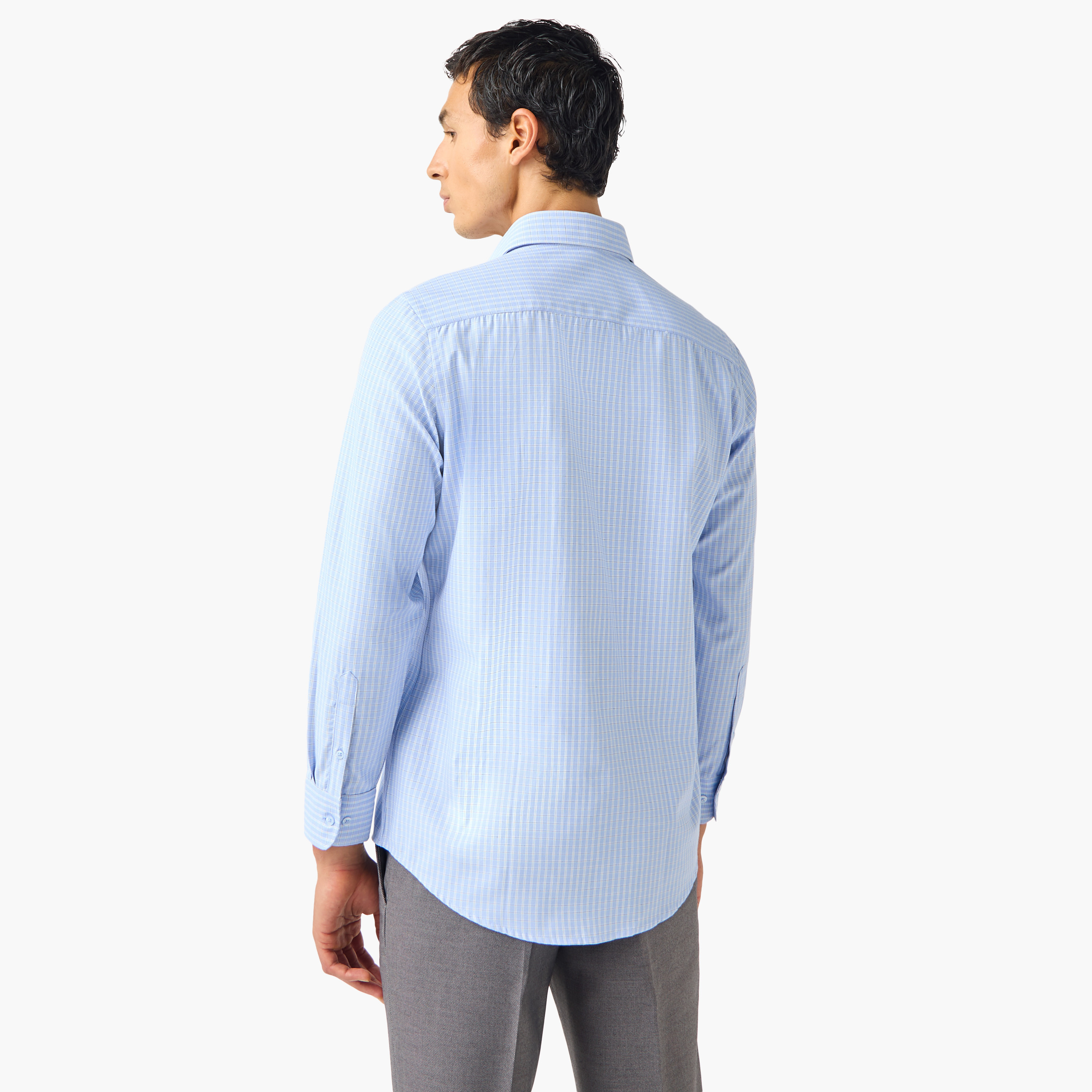 Regular Fit Checked Collared Shirt-men-clothing-shirts-image-3