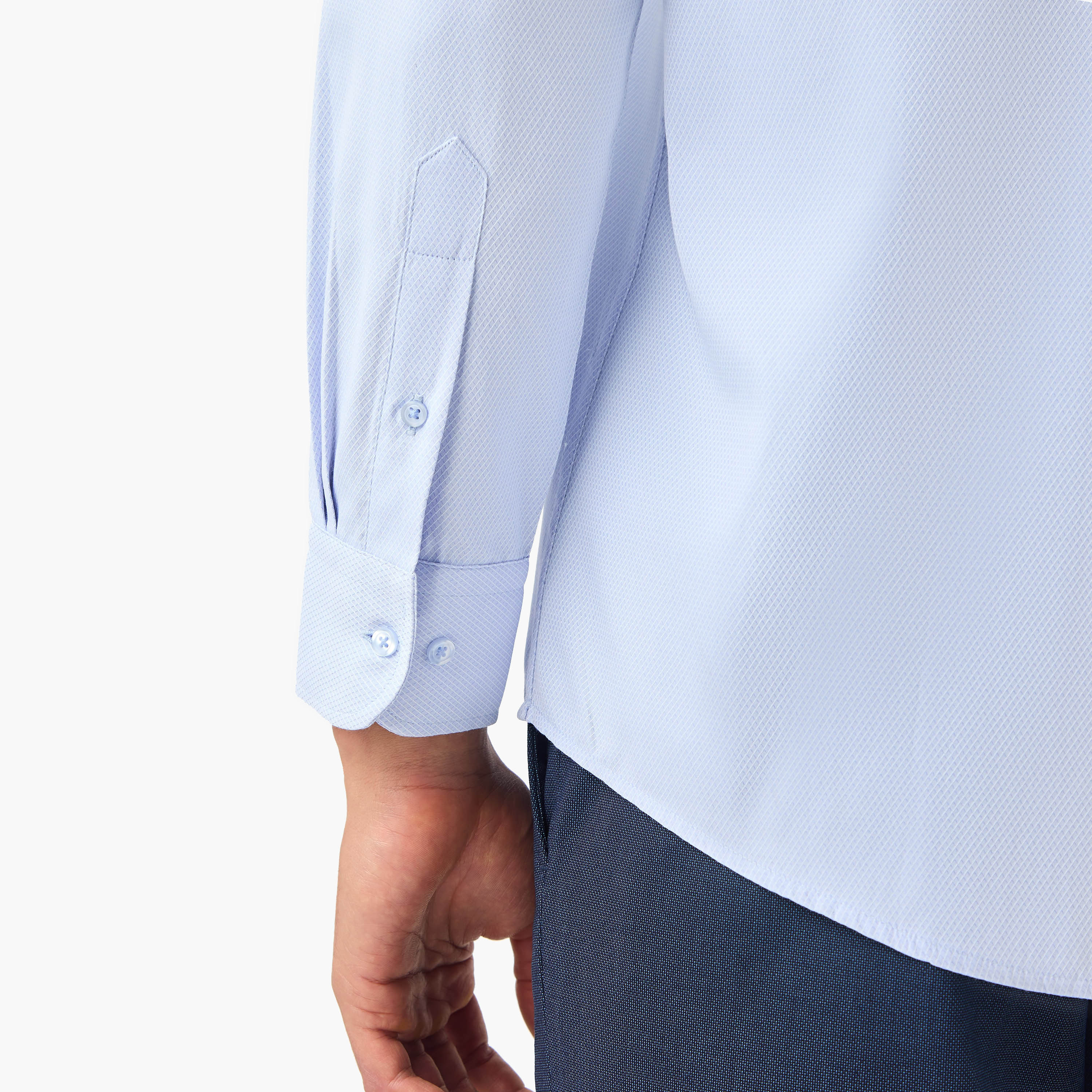 Regular Fit Collared Dobby Shirt-men-clothing-shirts-image-3