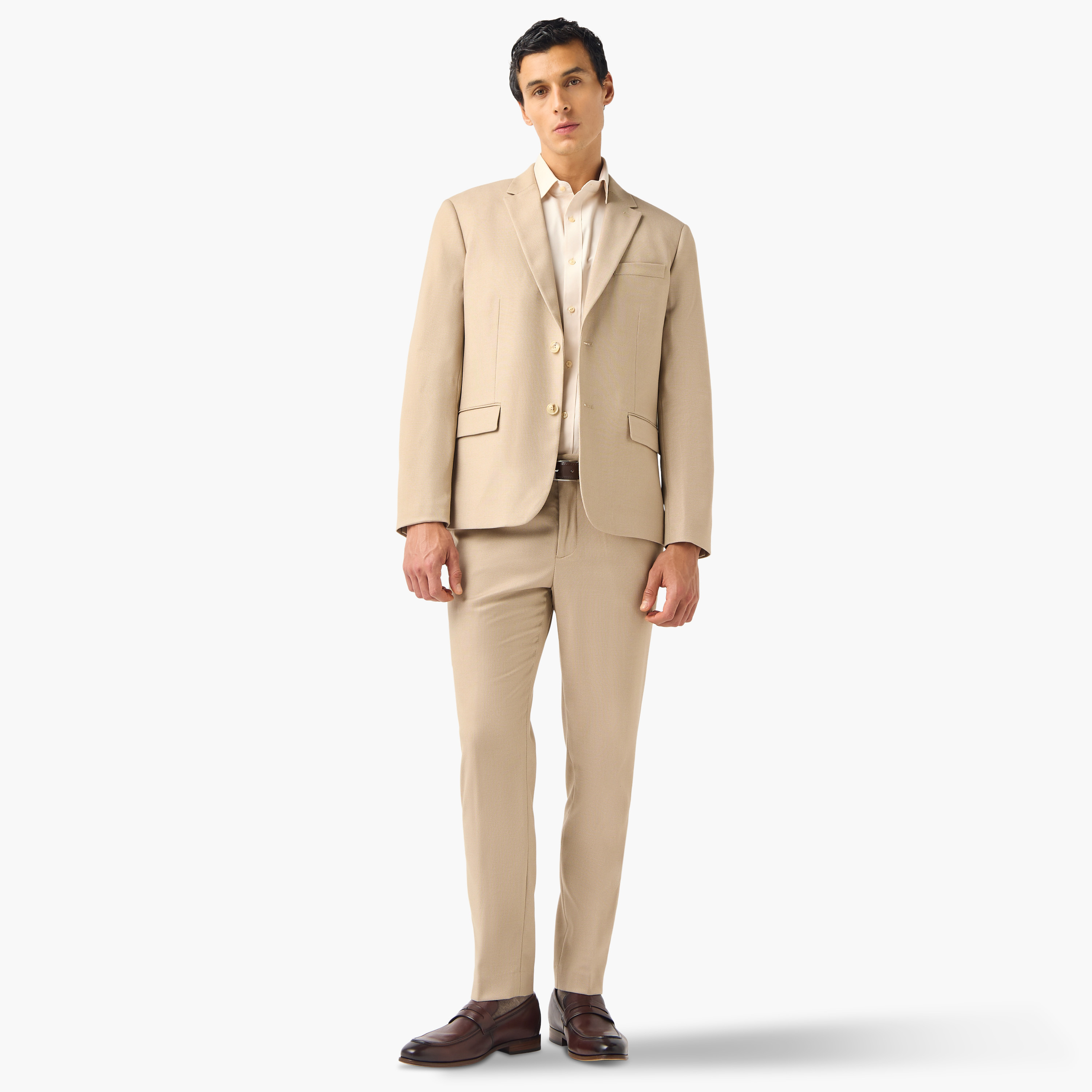 قميص دوبي بياقة وقصة عادية-men-clothing-shirts-image-2