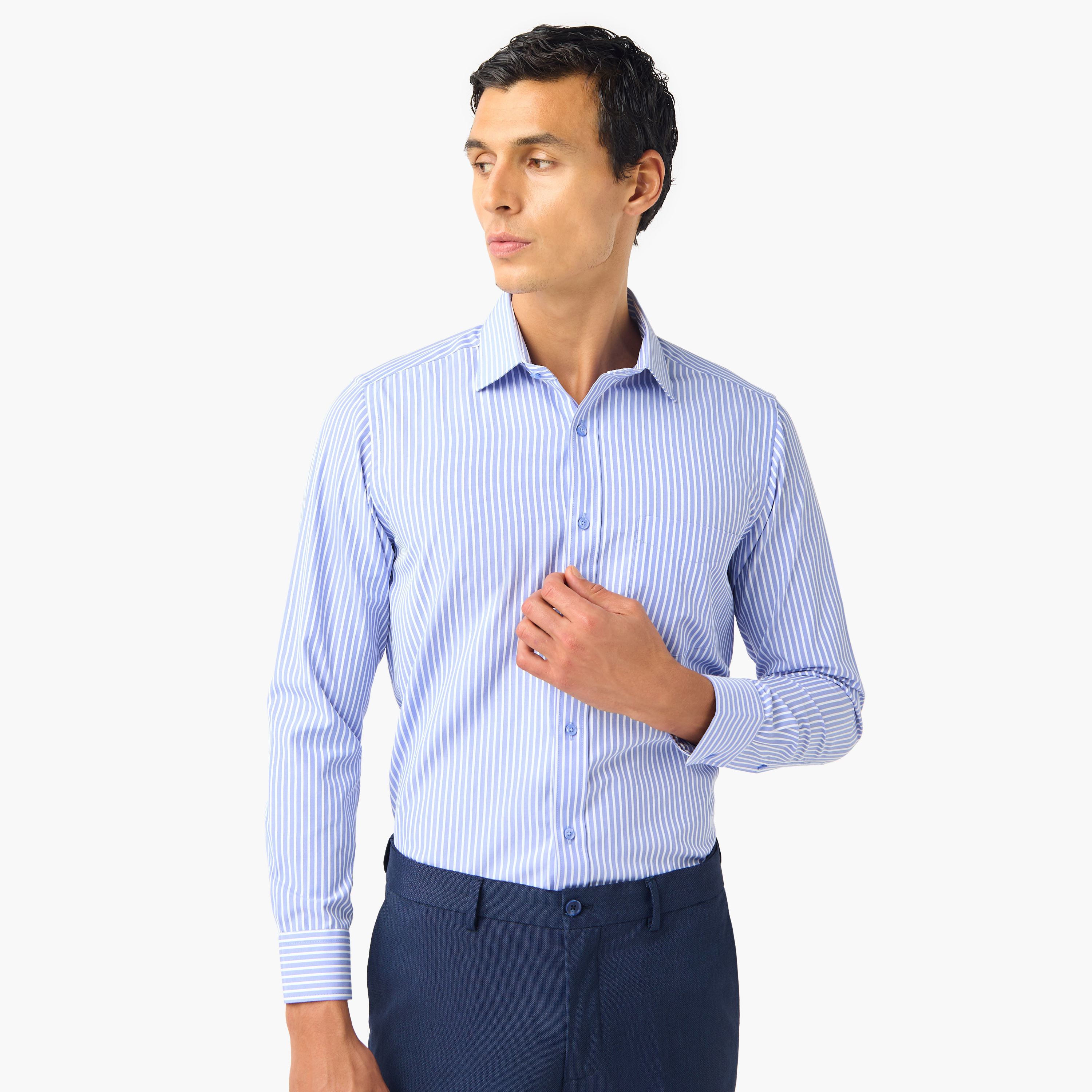 Regular Fit Striped Collared Shirt-men-clothing-shirts-image-1