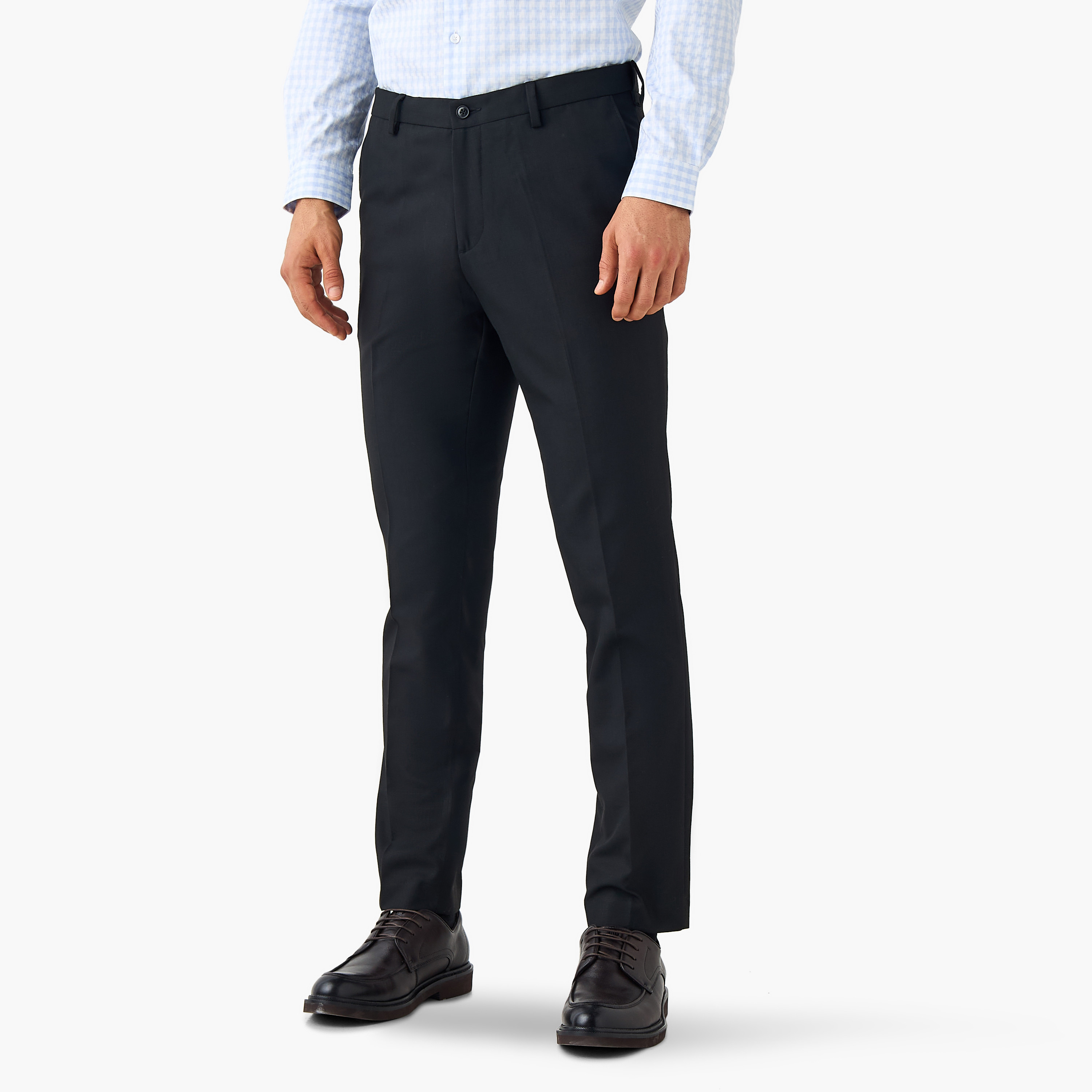 Textured Slim Fit Formal Trousers-men-clothing-bottoms-trousersandchinos-trousers-image-1