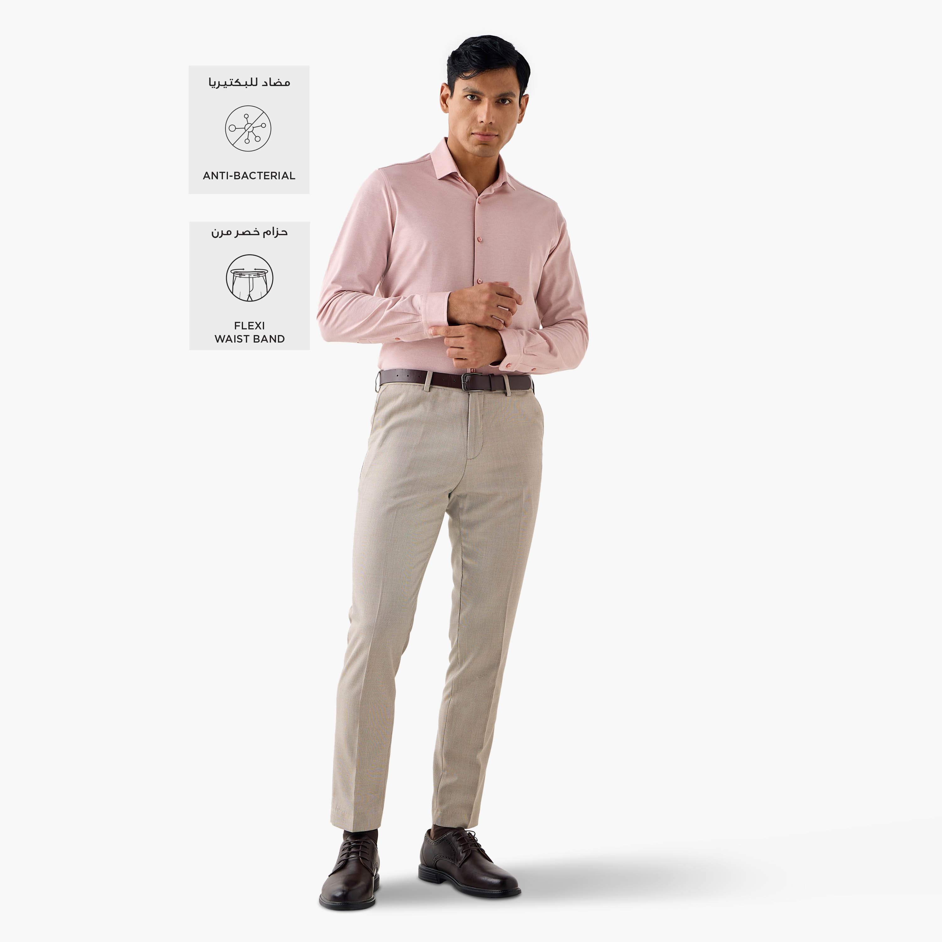 Textured Slim Fit Formal Trousers-men-clothing-bottoms-trousersandchinos-trousers-image-2