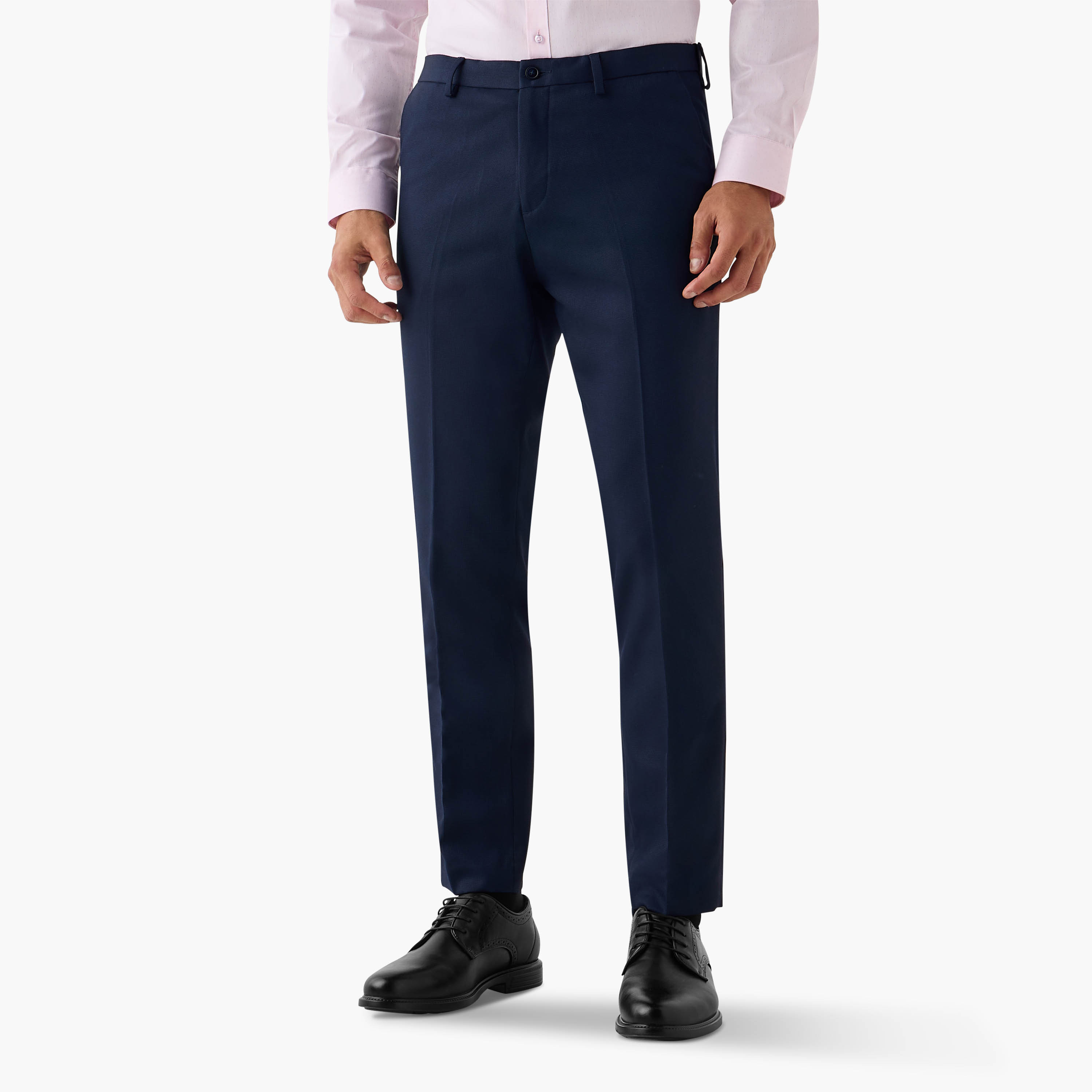 Textured Slim Fit Formal Trousers-men-clothing-bottoms-trousersandchinos-trousers-image-1