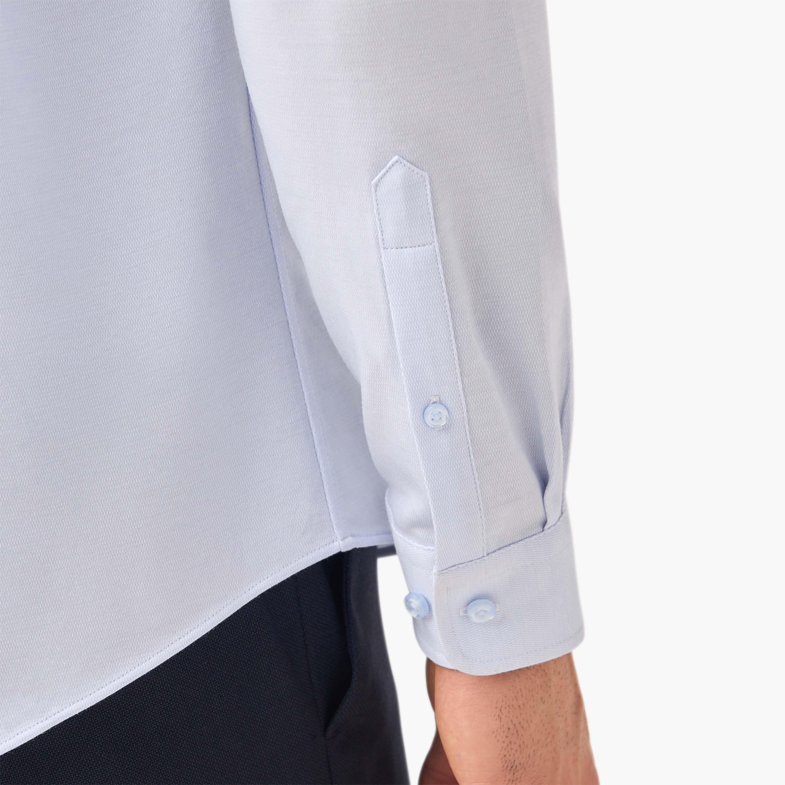قميص دوبي بقصة ضيقة وياقة عادية وأكمام طويلة-men-clothing-shirts-image-6