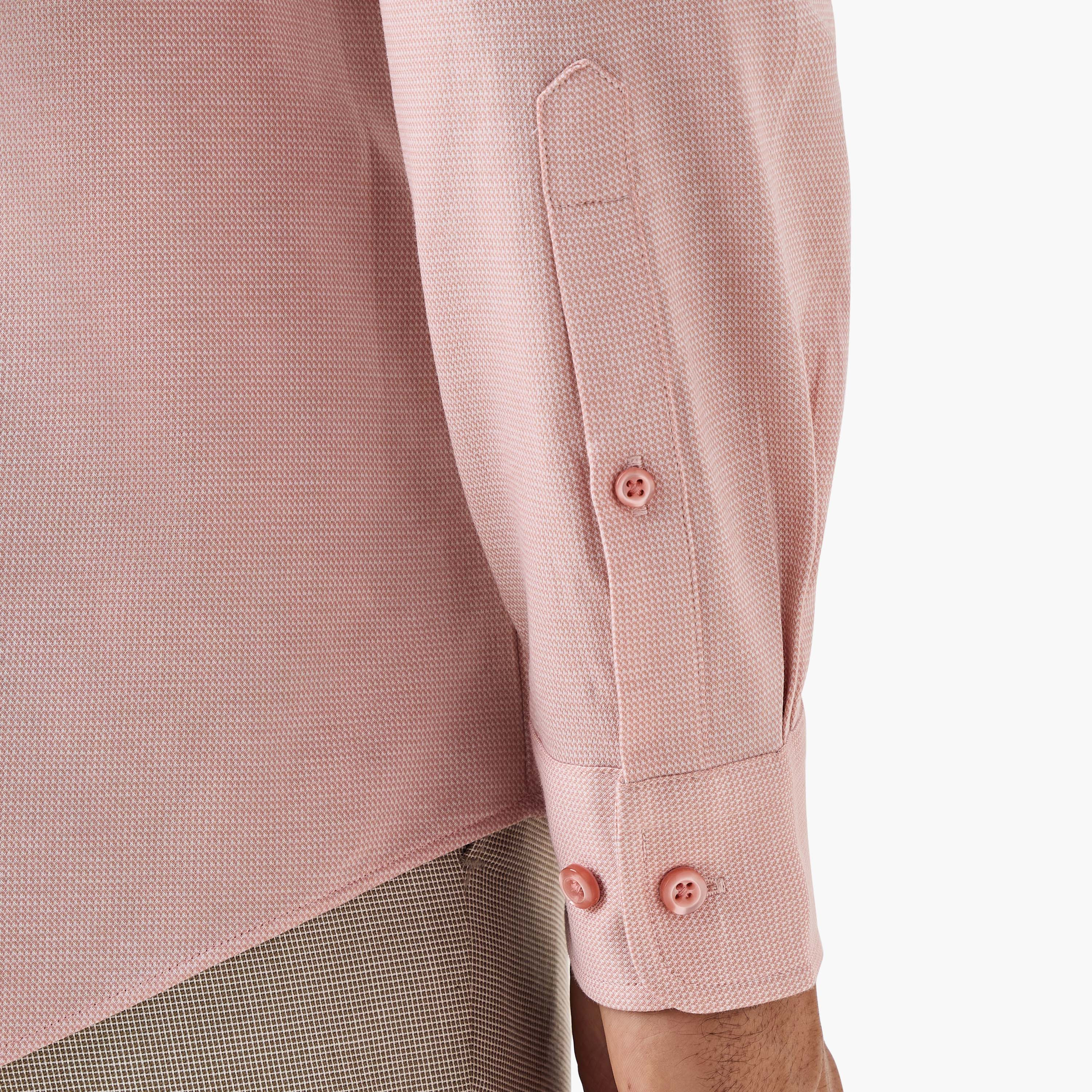 Slim Fit Textured Shirt with Collar-men-clothing-shirts-image-5