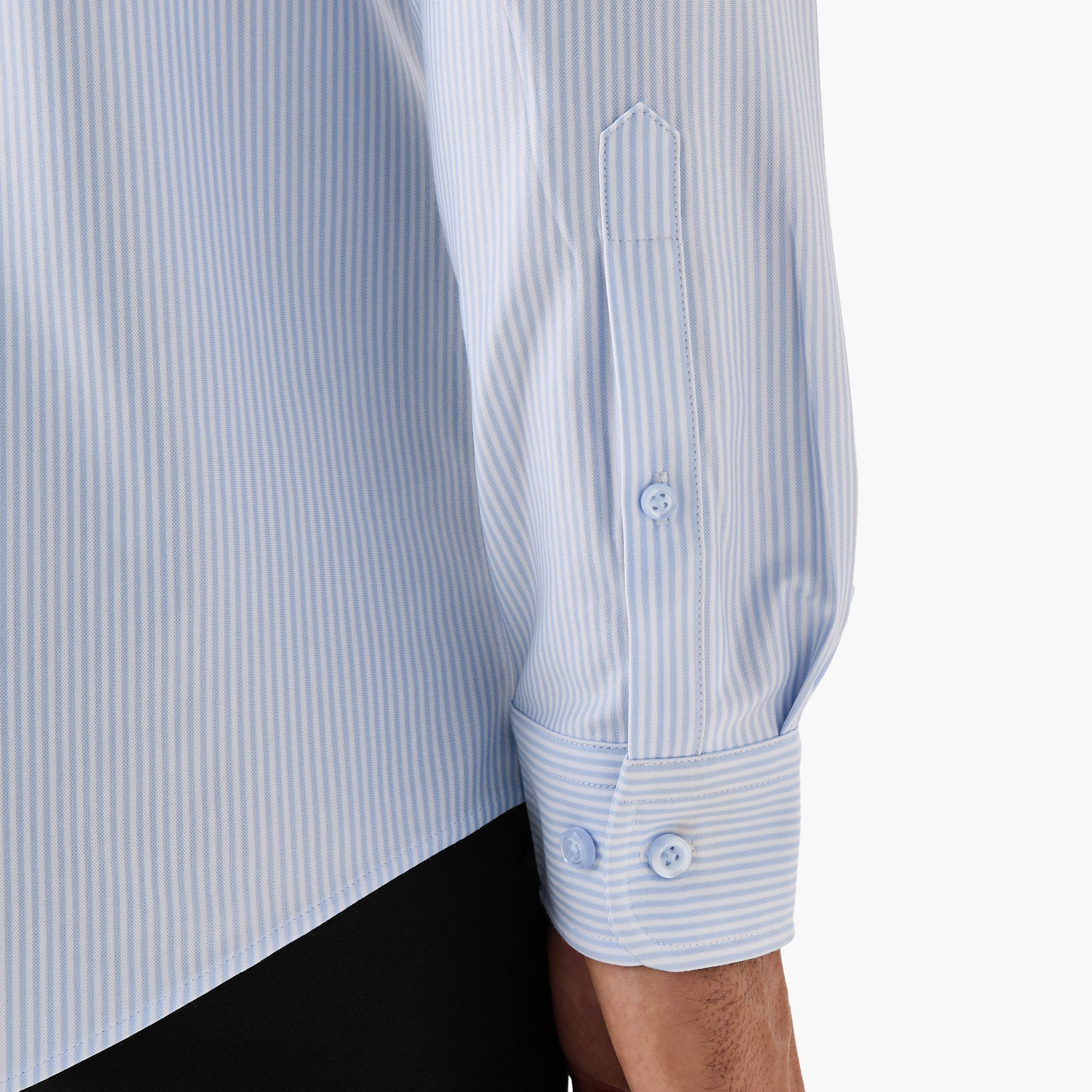 Slim Fit Striped Shirt with Collar-men-clothing-shirts-image-5