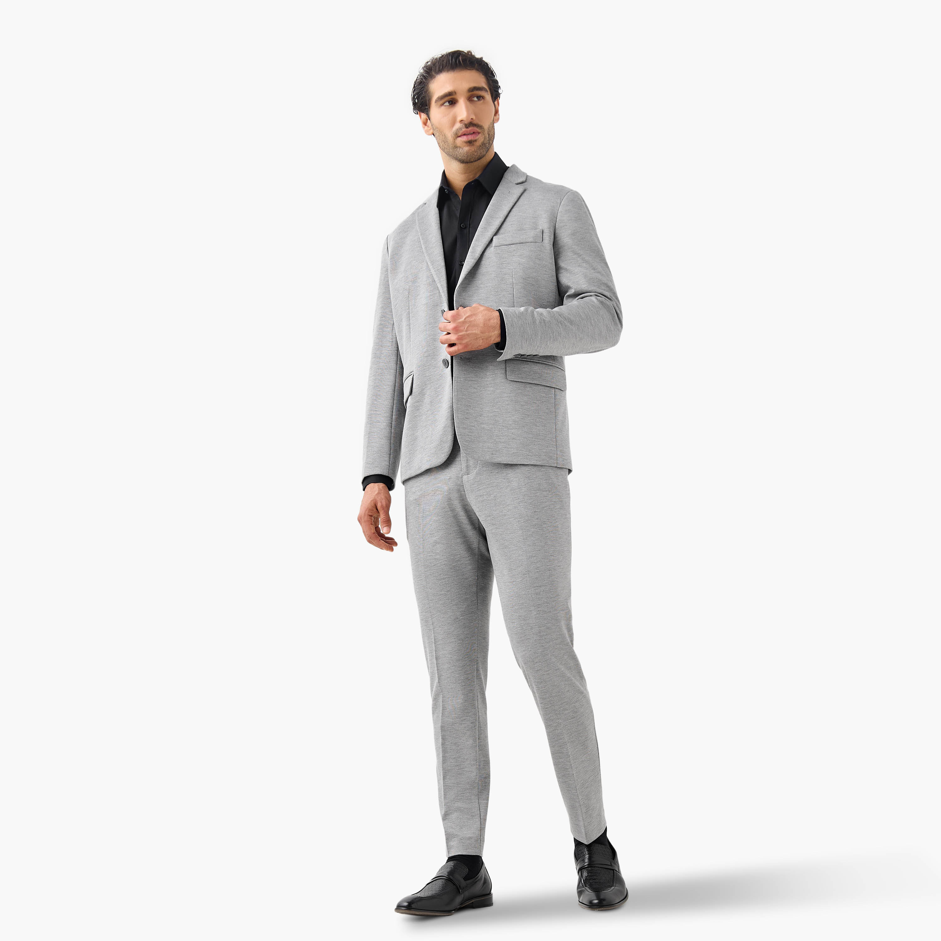Men Slim Fit Flexi Waist Formal Trousers-men-clothing-bottoms-trousersandchinos-trousers-image-2