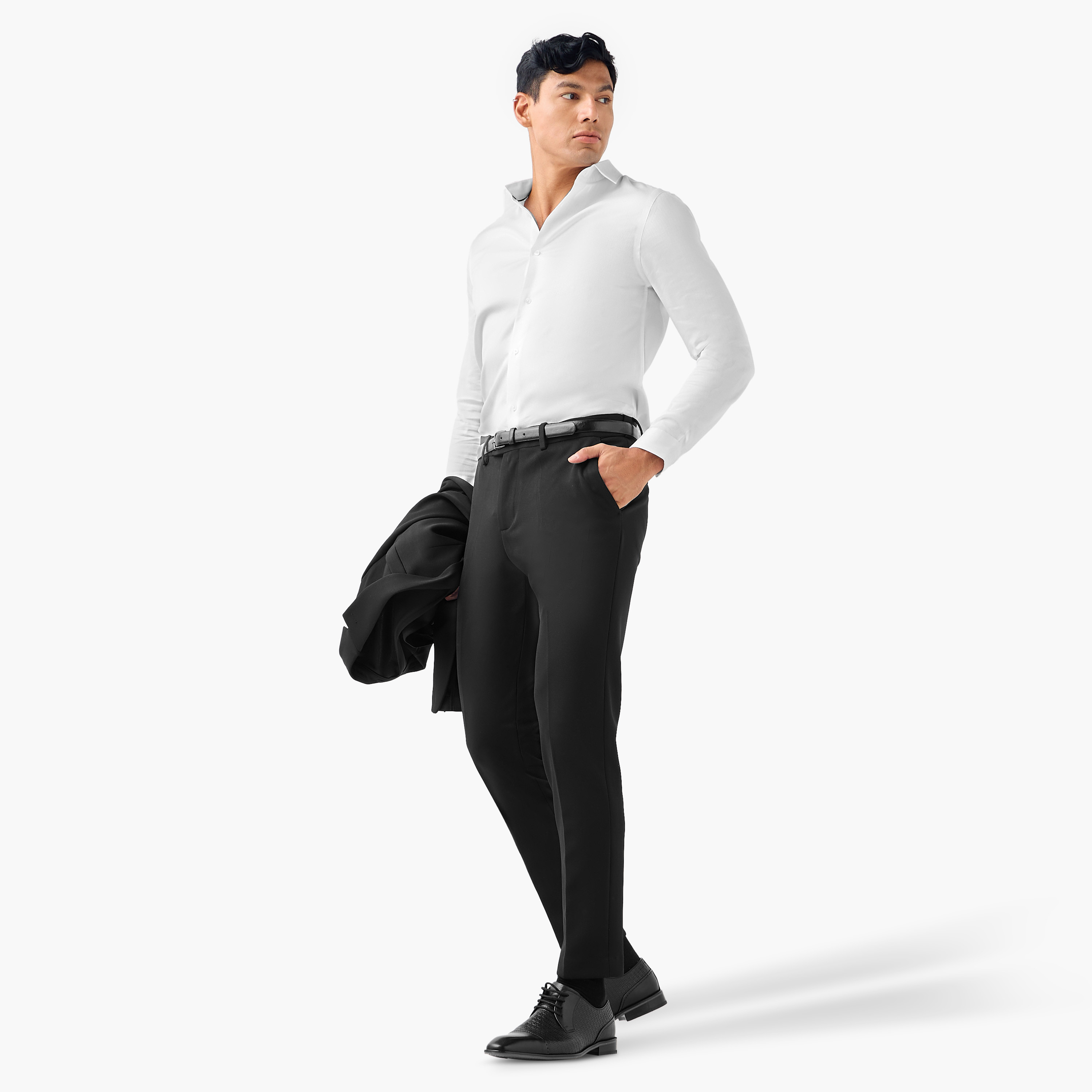 Men Slim Fit Flexi Waist Formal Trousers-men-clothing-bottoms-trousersandchinos-trousers-image-2