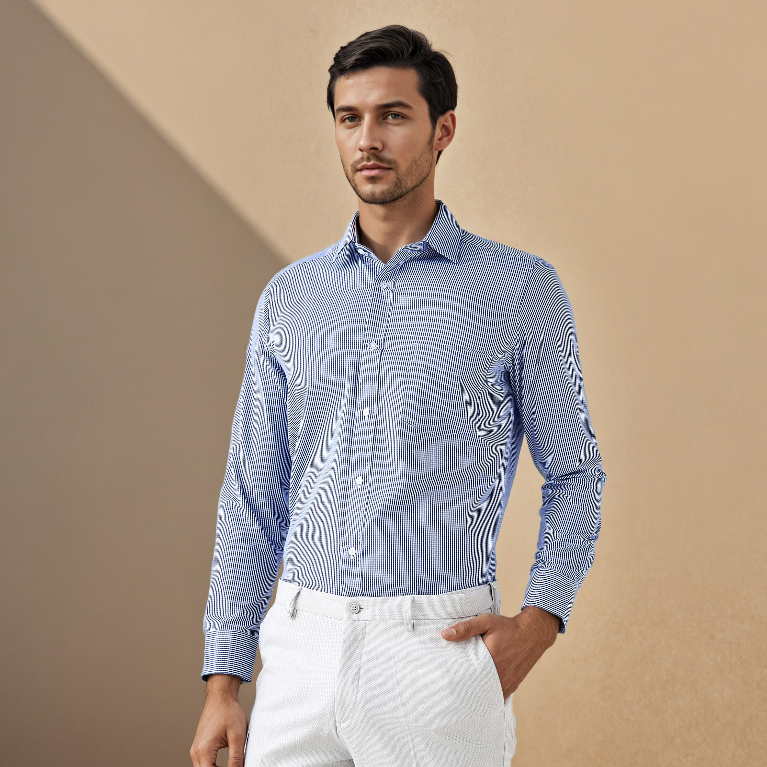 Regular Fit Checked Shirt-men-clothing-shirts-image-1