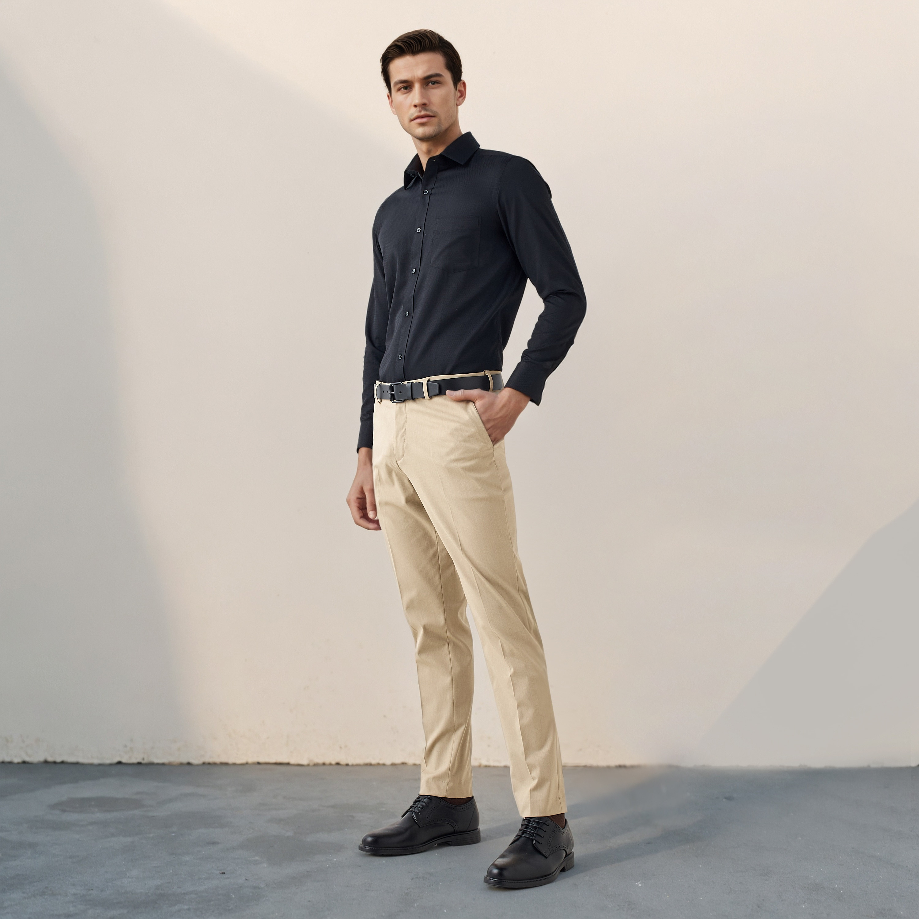 Easy Iron Regular Fit Dobby Formal Shirt-men-clothing-shirts-image-2