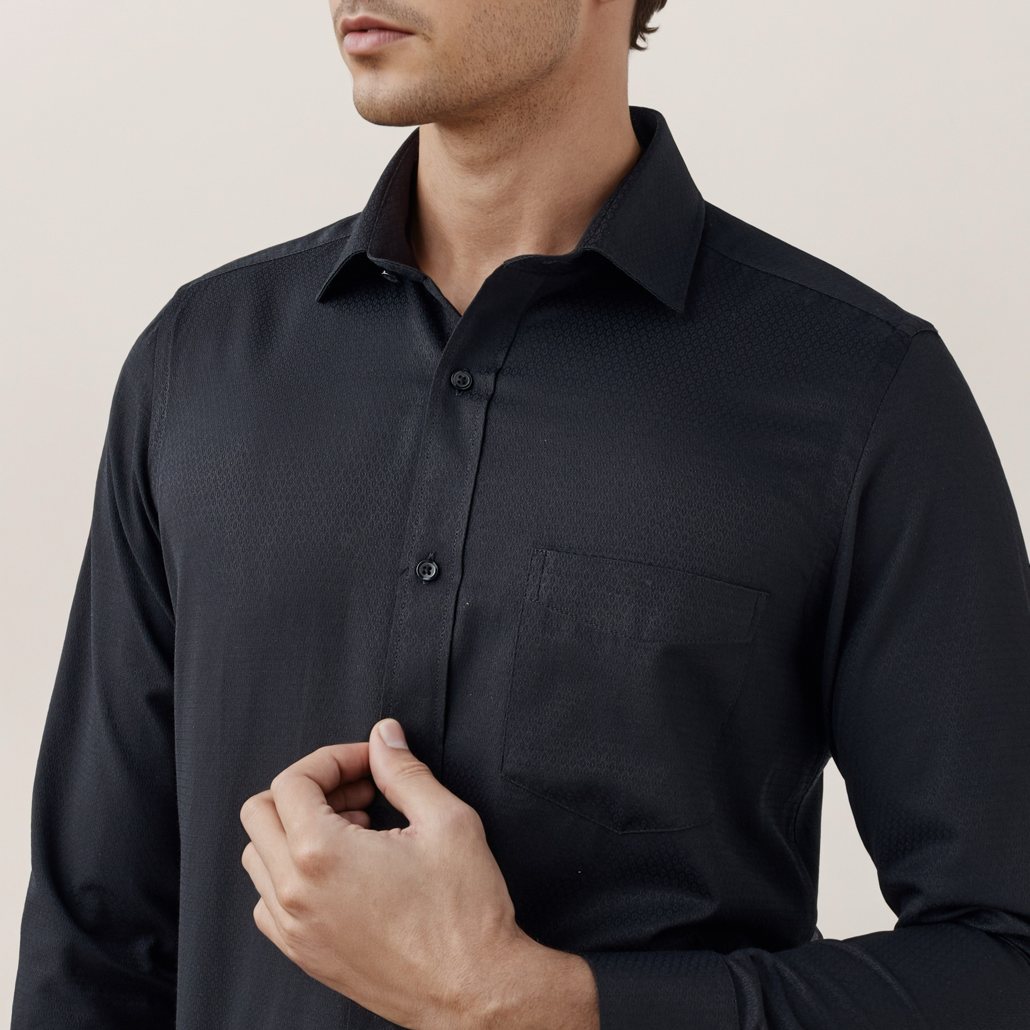 Easy Iron Regular Fit Dobby Formal Shirt-men-clothing-shirts-image-4