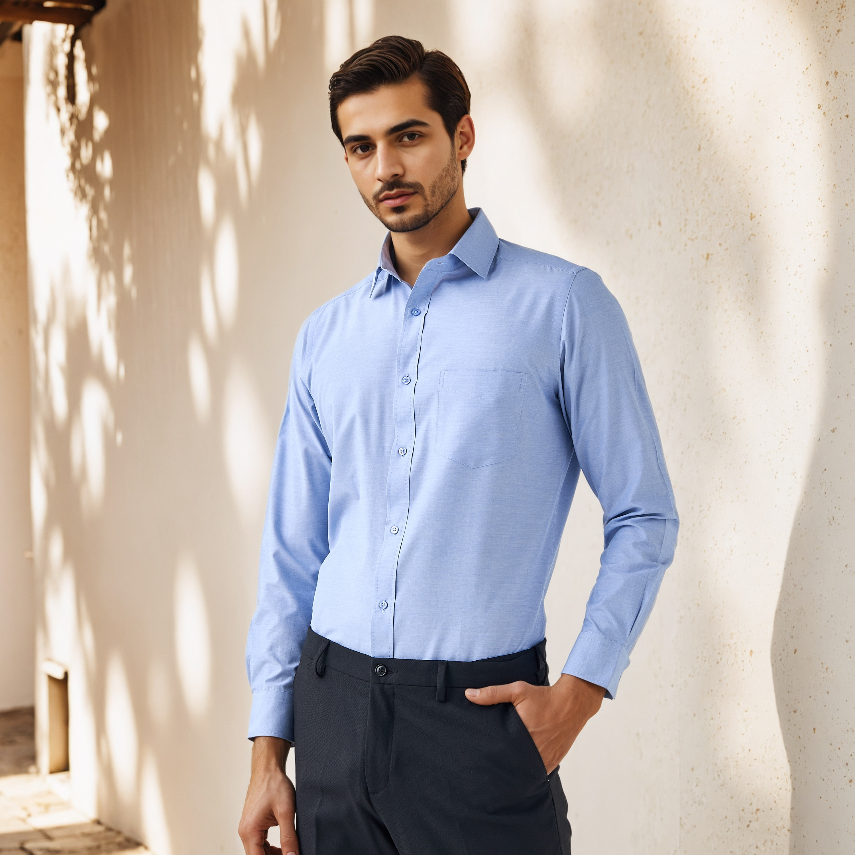Easy Iron Regular Fit Formal Shirt-men-clothing-shirts-image-1