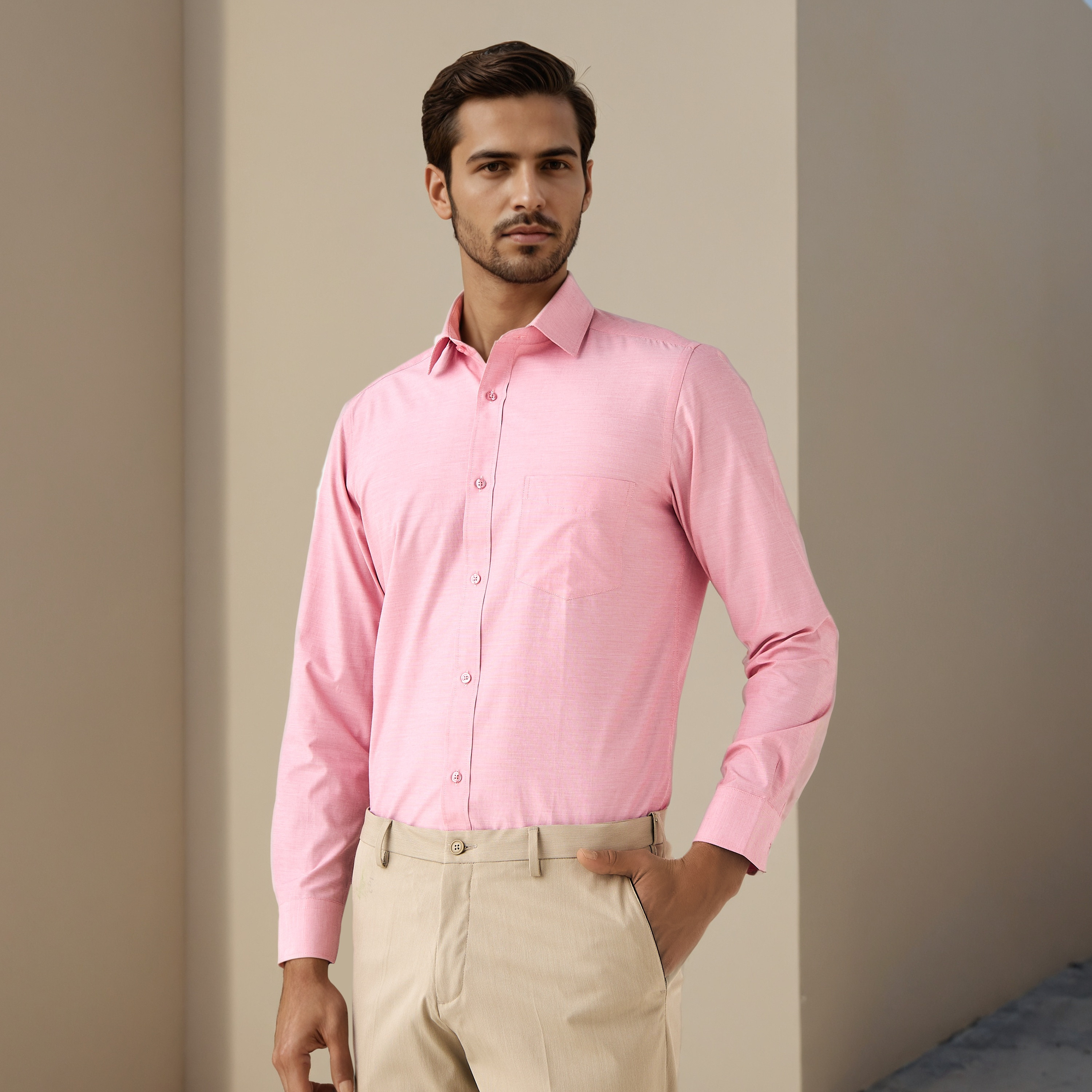 Easy Iron Regular Fit Formal Shirt-men-clothing-shirts-image-1