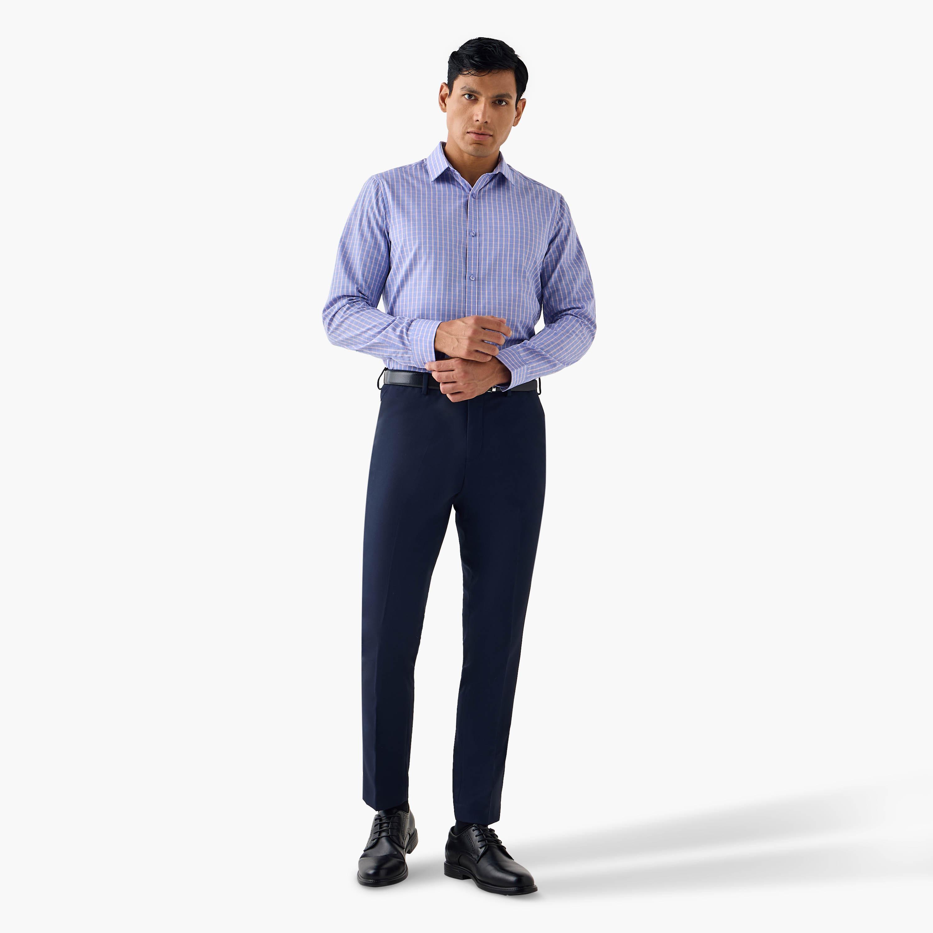 Regular Fit Collared Checked Shirt-men-clothing-shirts-image-2