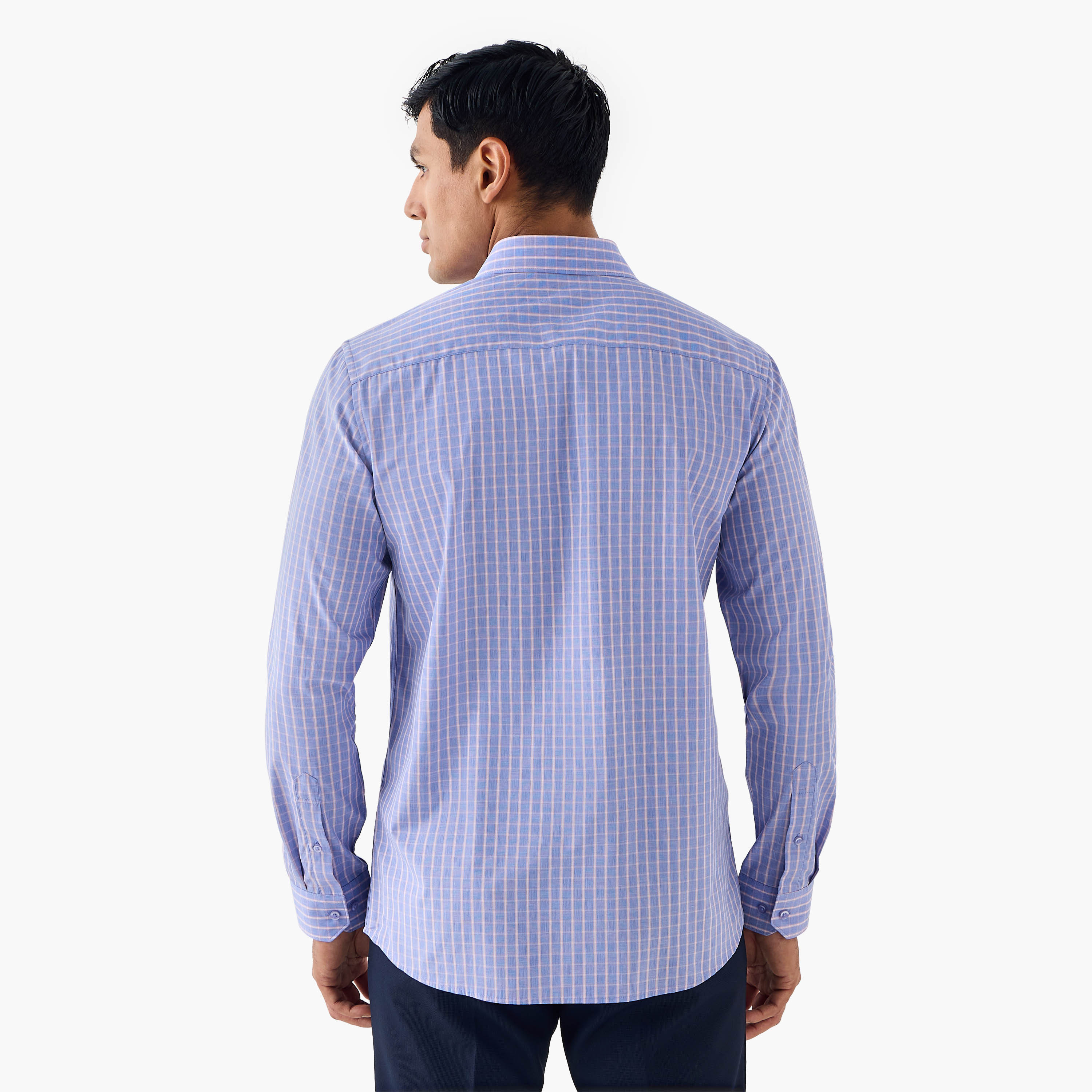 Regular Fit Collared Checked Shirt-men-clothing-shirts-image-3
