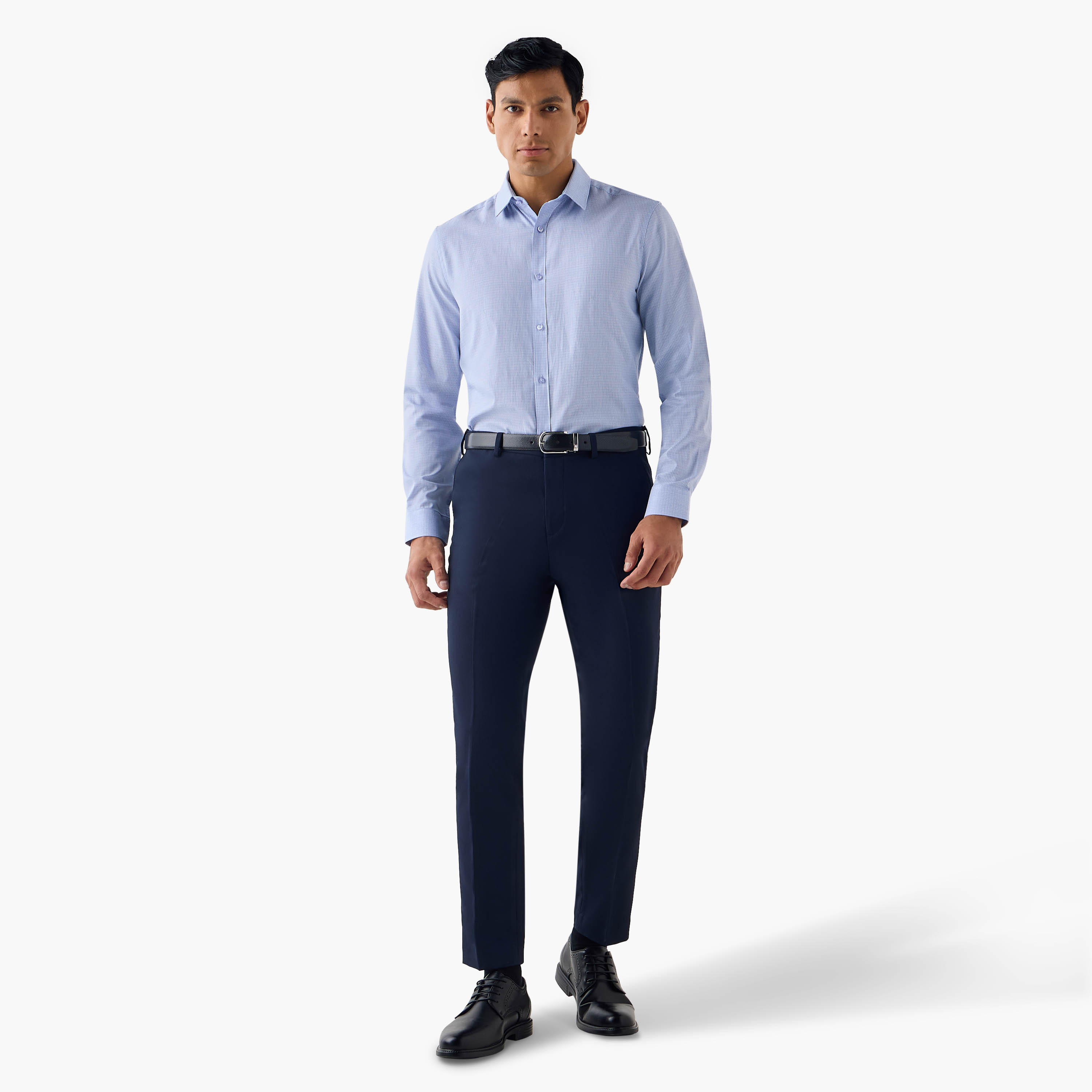 Regular Fit Checked Collared Shirt-men-clothing-shirts-image-2