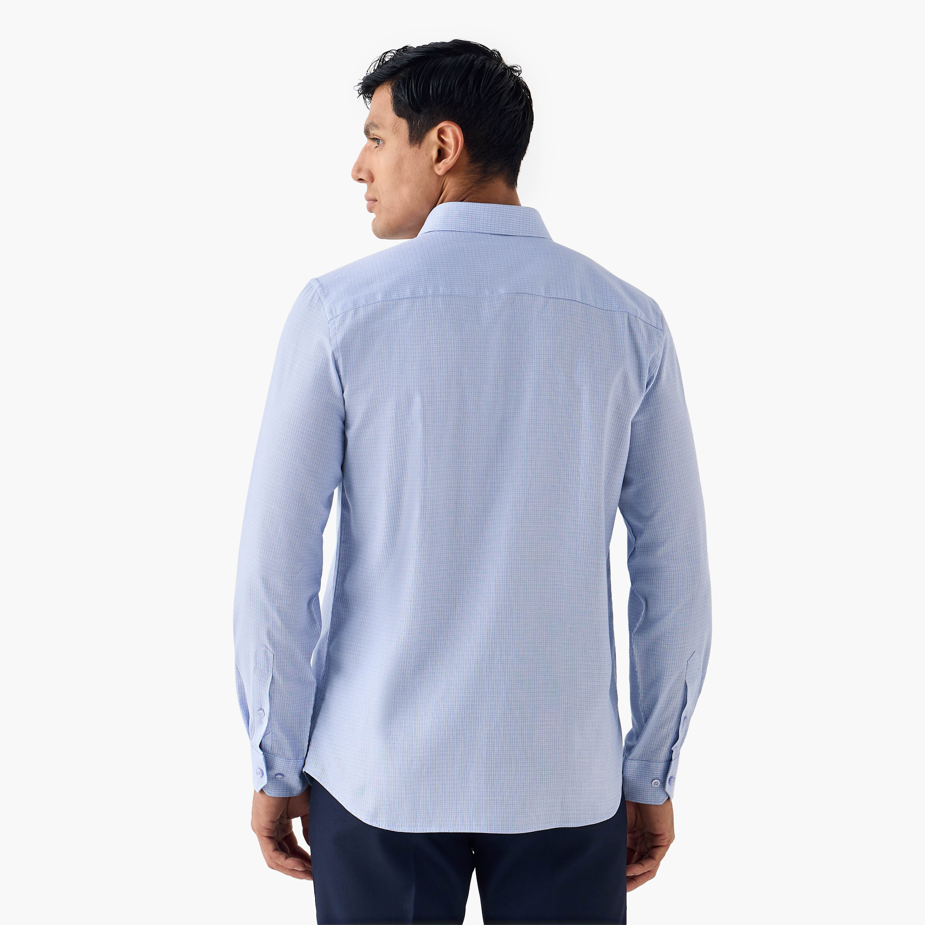 Regular Fit Checked Collared Shirt-men-clothing-shirts-image-3