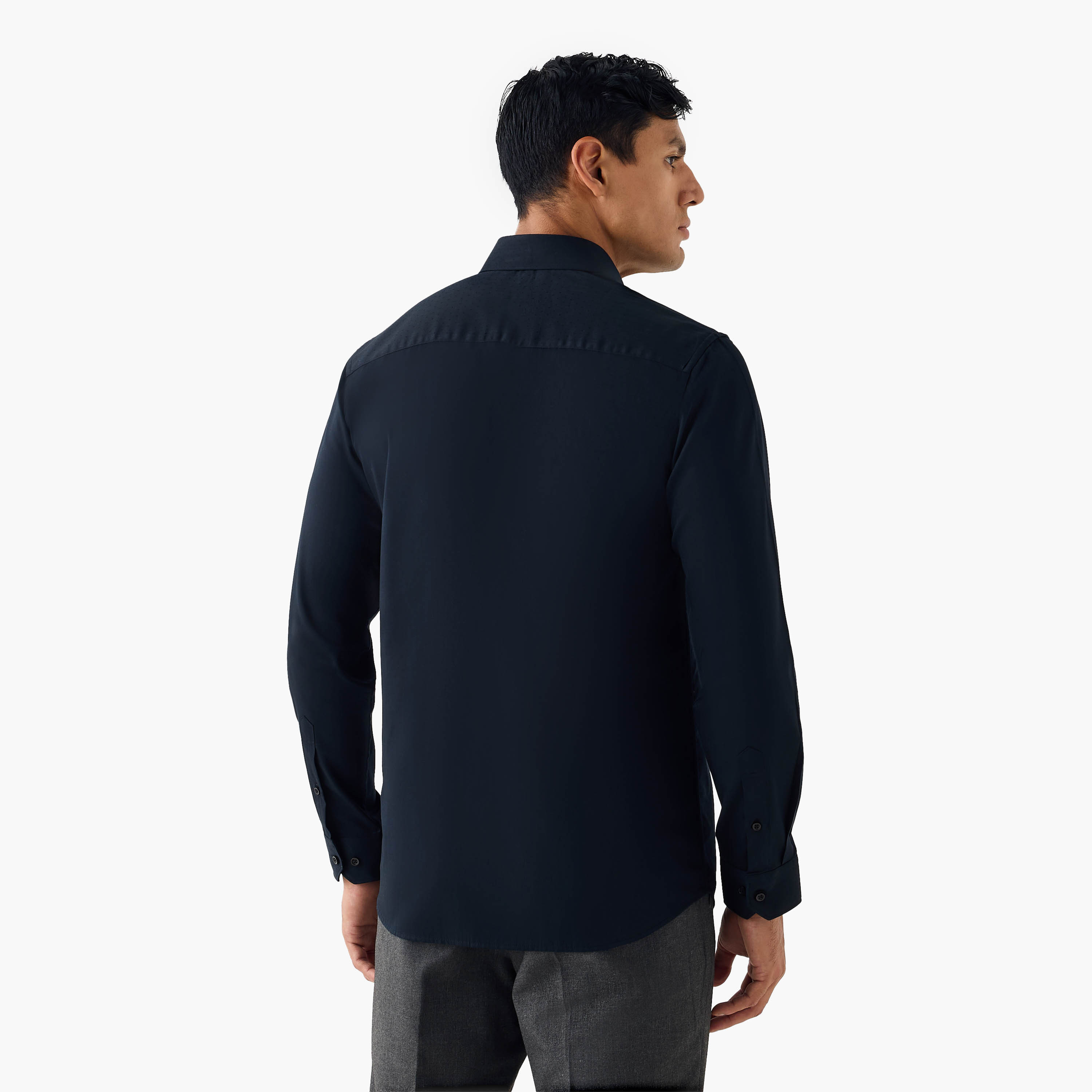 Regular Fit Textured Collared Shirt-men-clothing-shirts-image-3