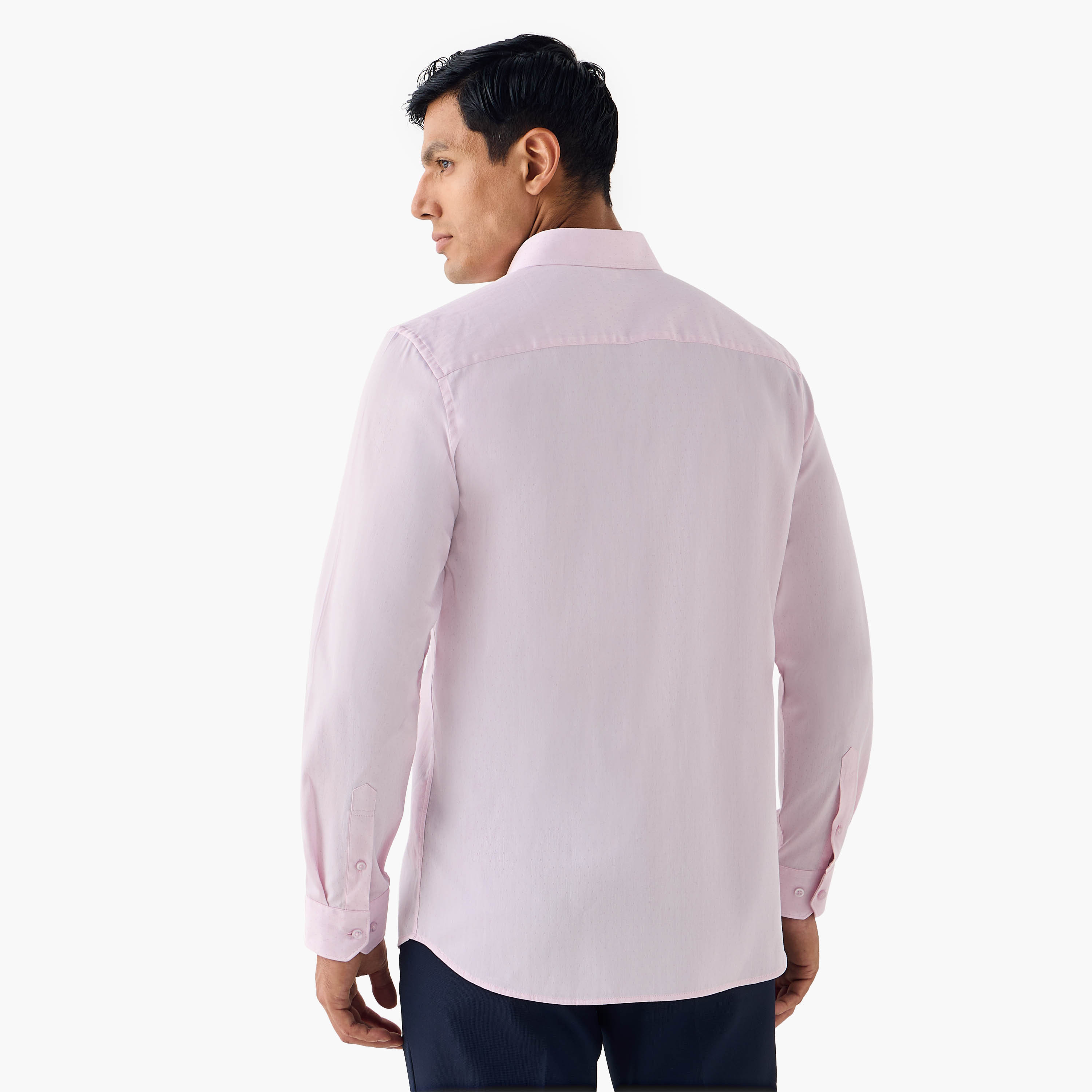 Regular Fit Textured Collared Shirt-men-clothing-shirts-image-3