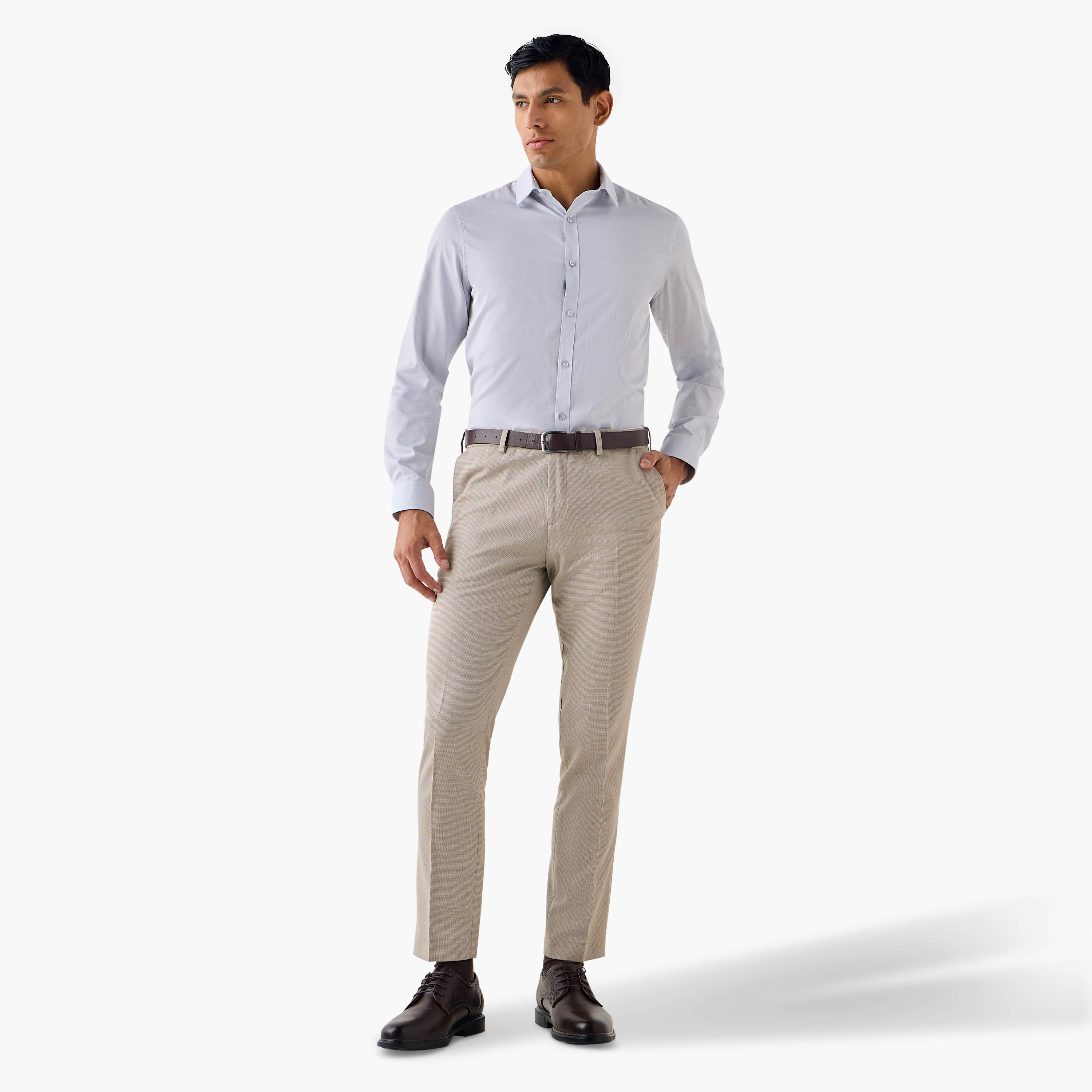 Regular Fit Textured Collared Shirt-men-clothing-shirts-image-2