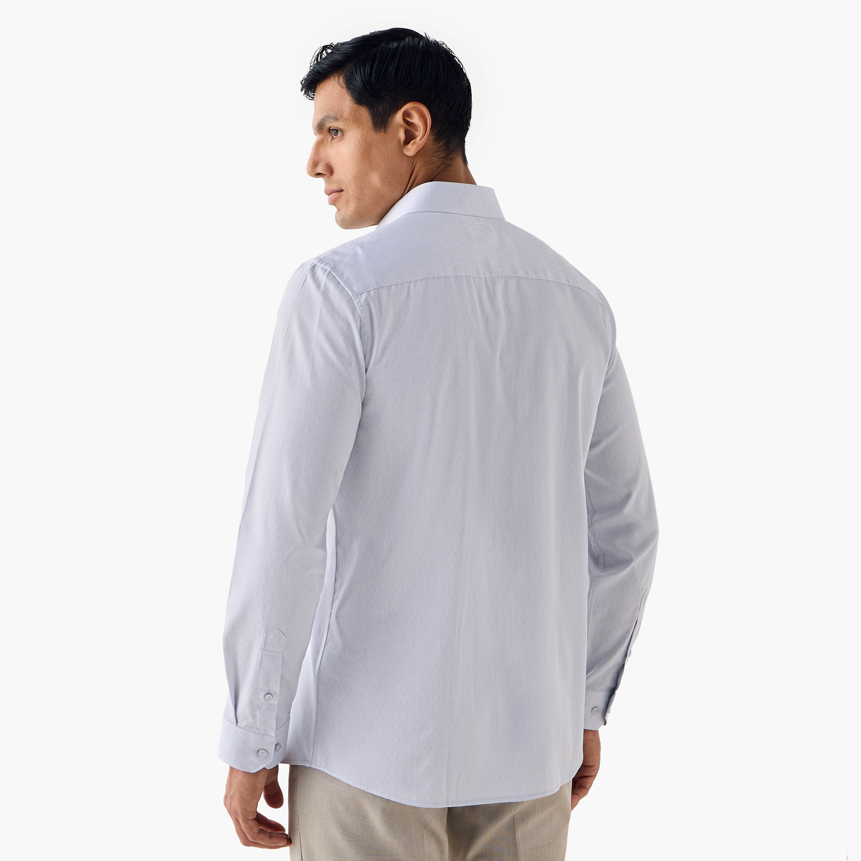 Regular Fit Textured Collared Shirt-men-clothing-shirts-image-3
