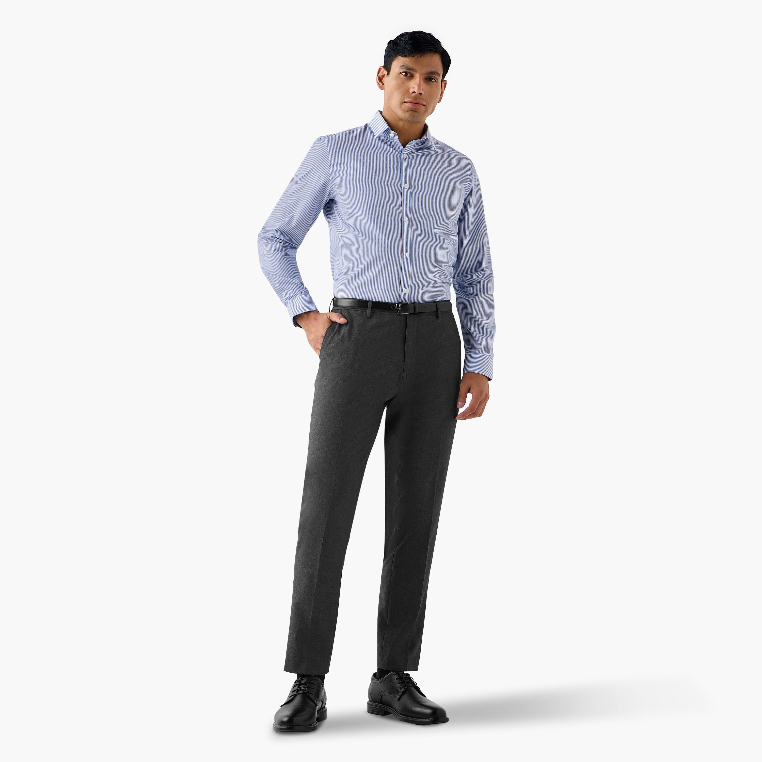 قميص مقلّم بياقة عادية-men-clothing-shirts-image-2