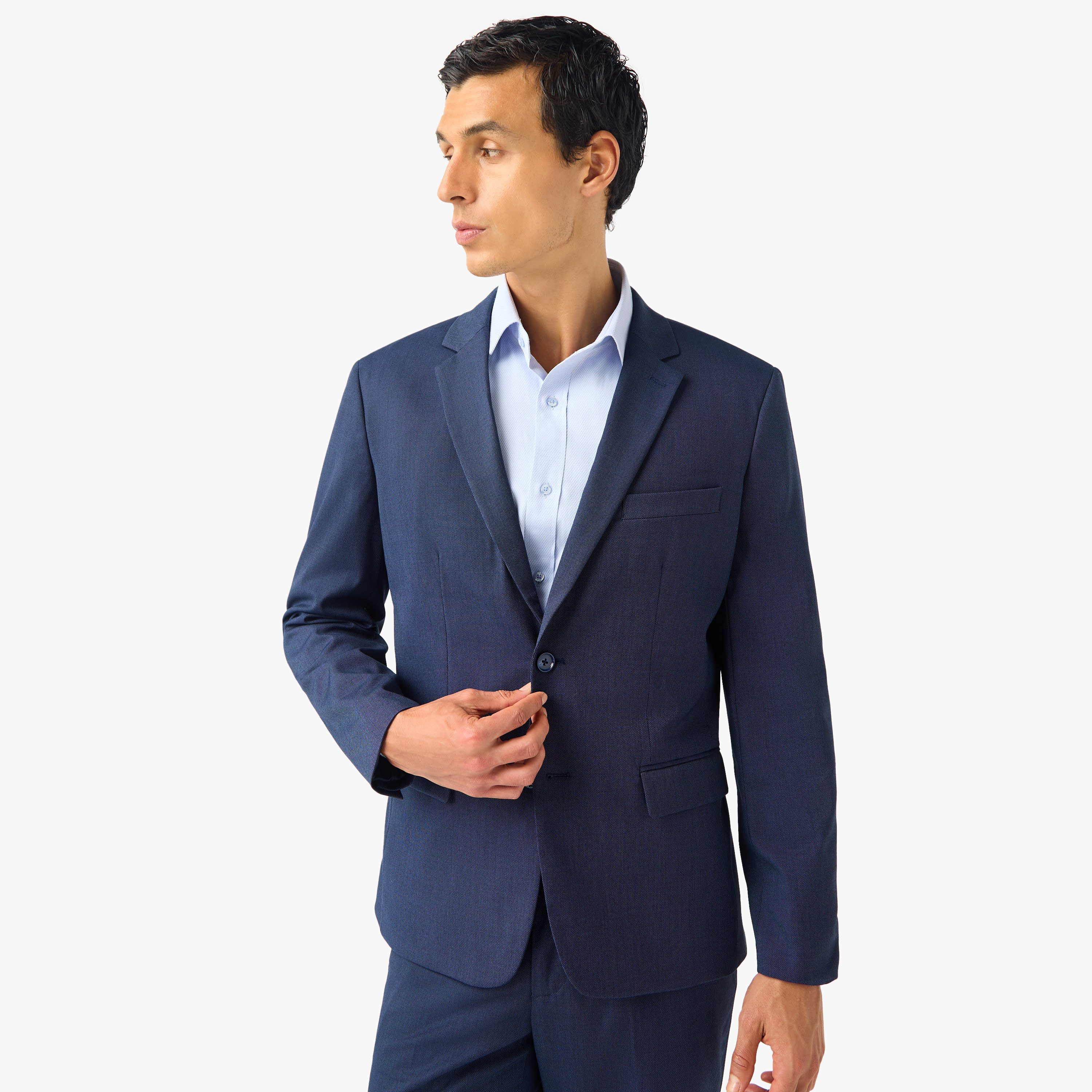 Dobby Textured Notch Lapel Blazer-men-winterwear-jacketsandblazers-image-1