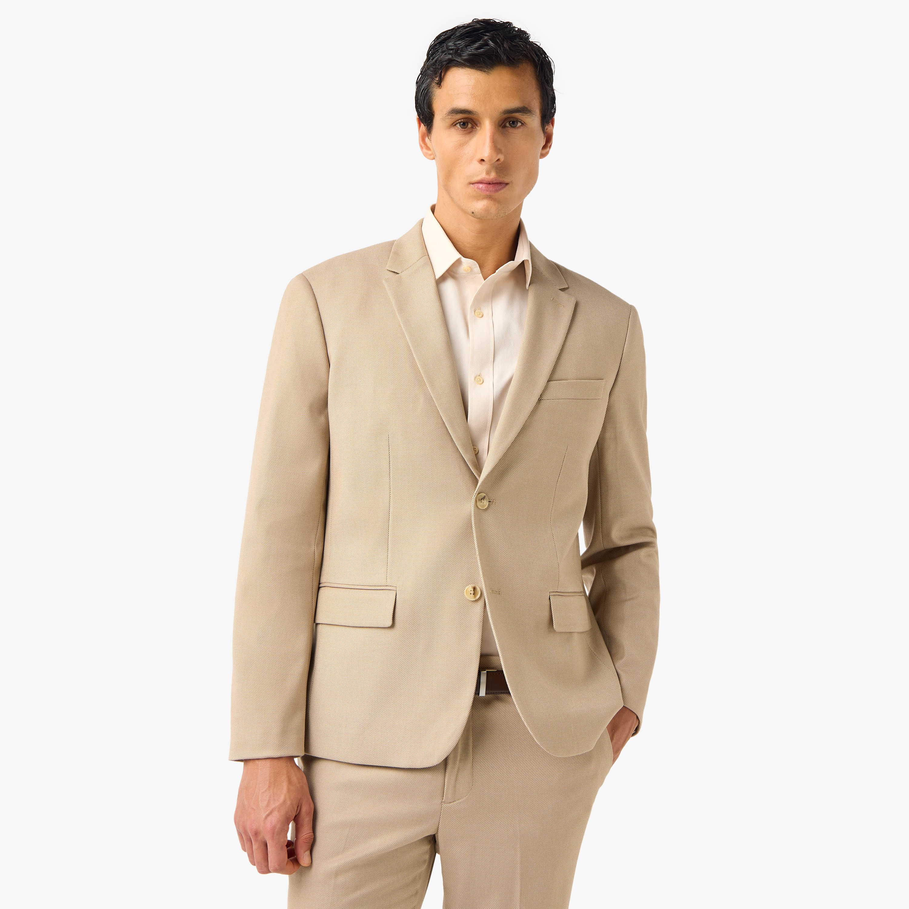 Dobby Textured Notch Lapel Blazer-men-winterwear-jacketsandblazers-image-1