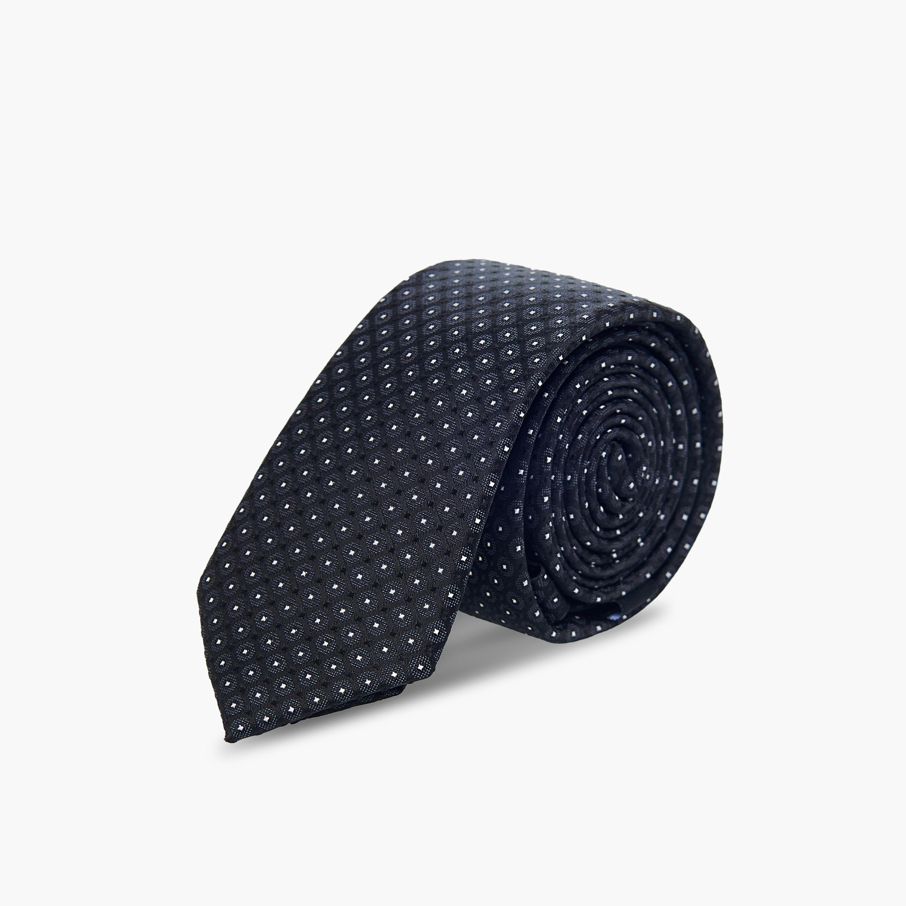 Textured Tie with Keeper Loop-men-tiesandcufflinks-pocketsquares-image-1