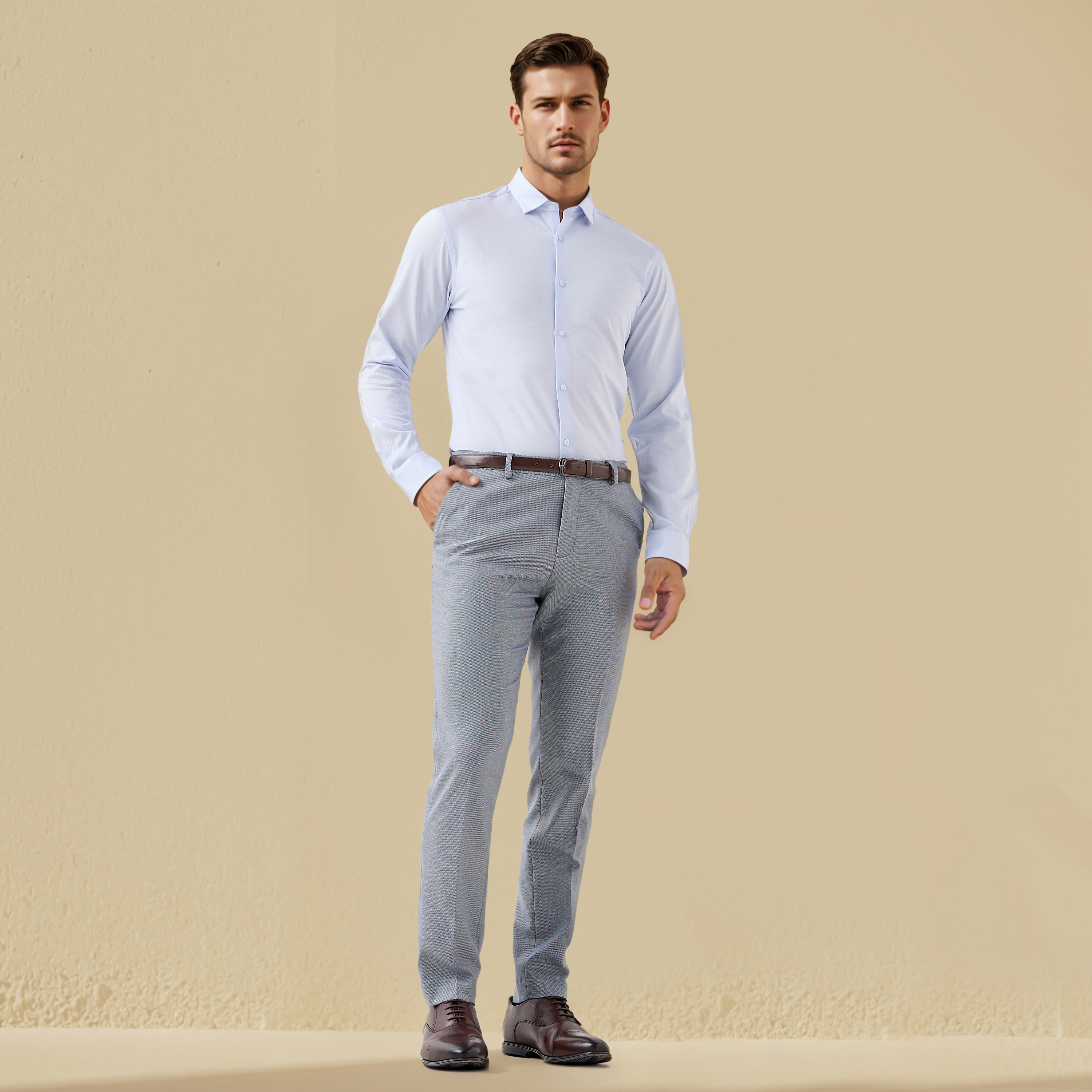 قميص دوبي بقصة عادية-men-clothing-shirts-image-2