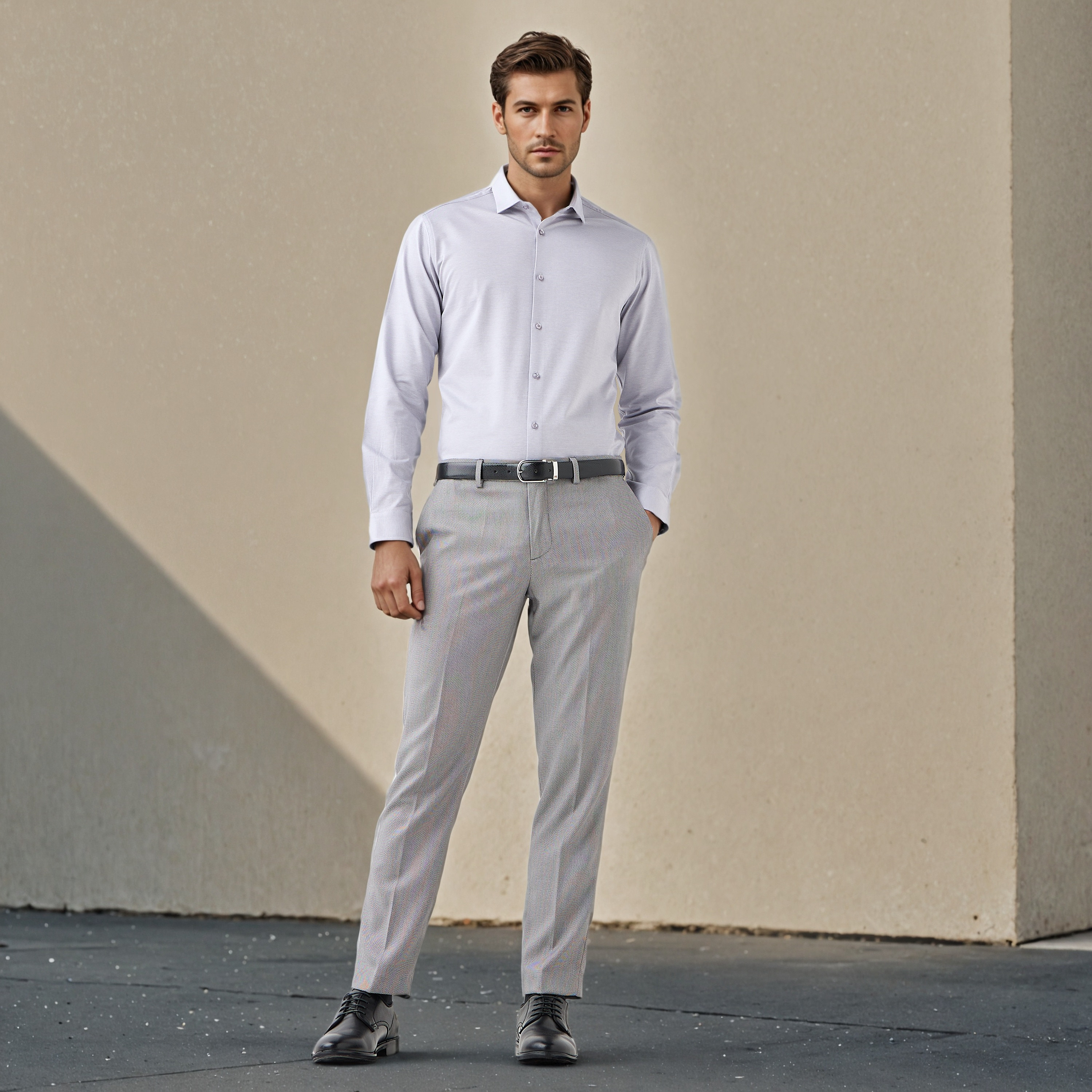 قميص دوبي بقصة عادية-men-clothing-shirts-image-2