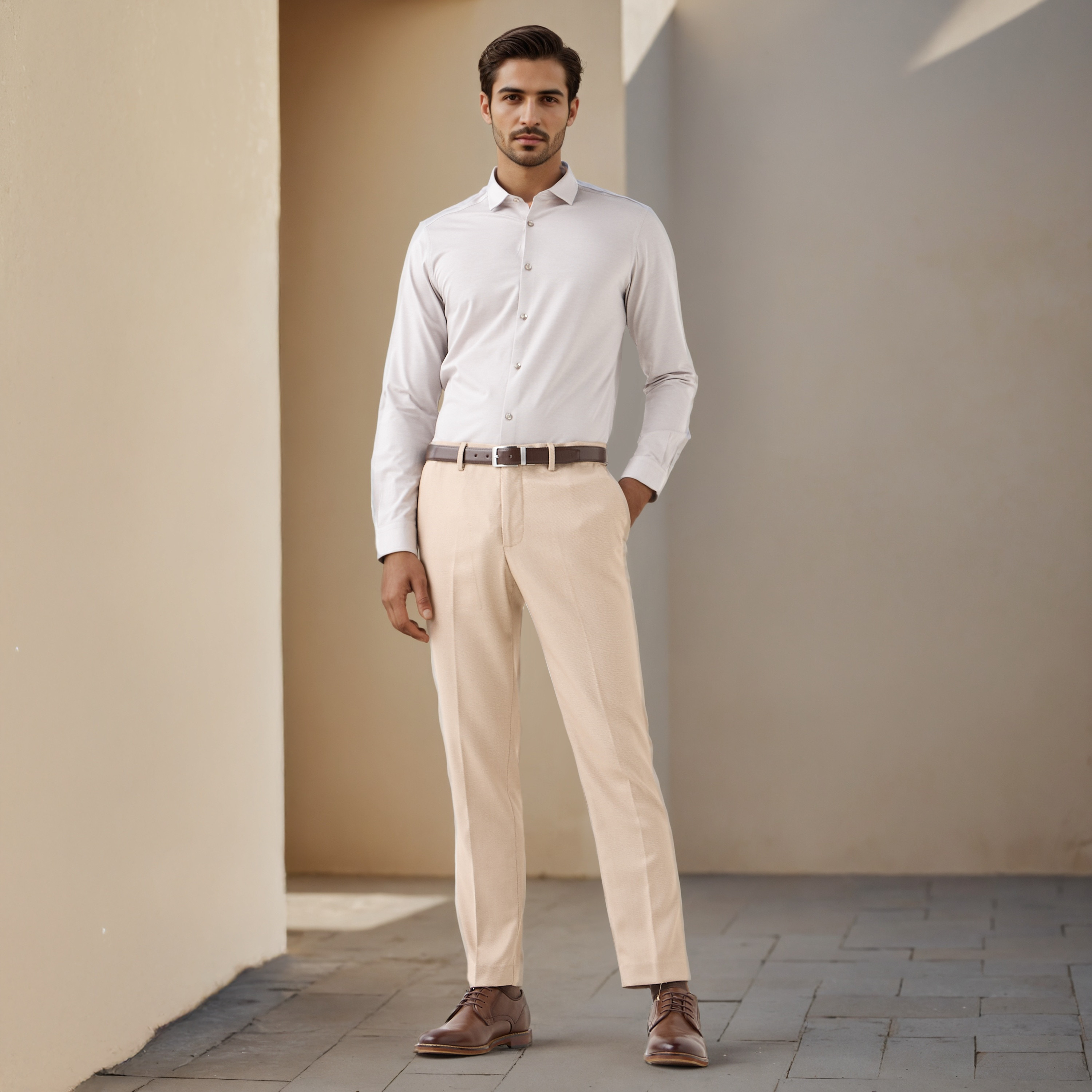 قميص بارز الملمس بقصّة عادية-men-clothing-shirts-image-2