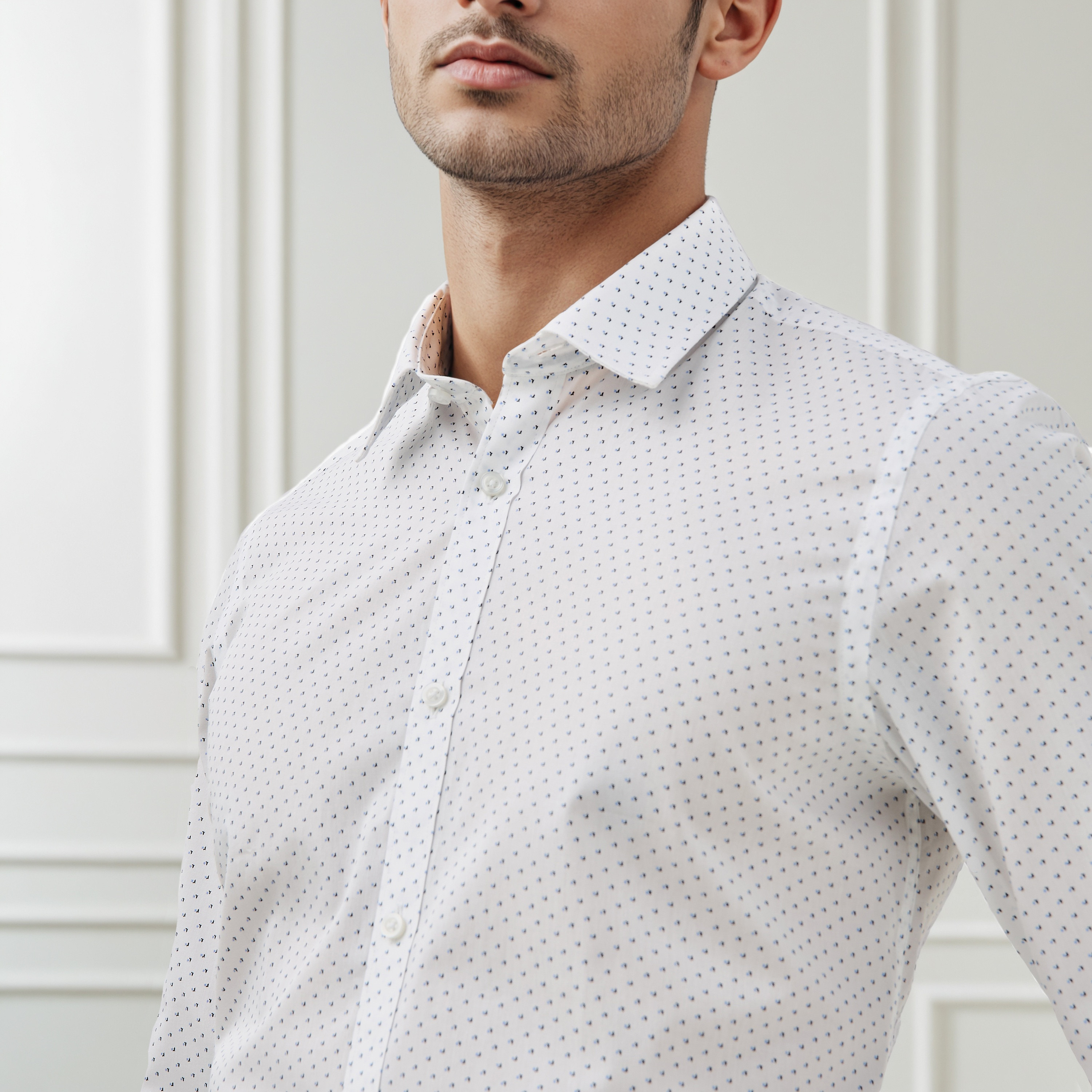 قميص بطبعات وياقة وأكمام طويلة بقصّة منتظمة-men-clothing-shirts-image-5