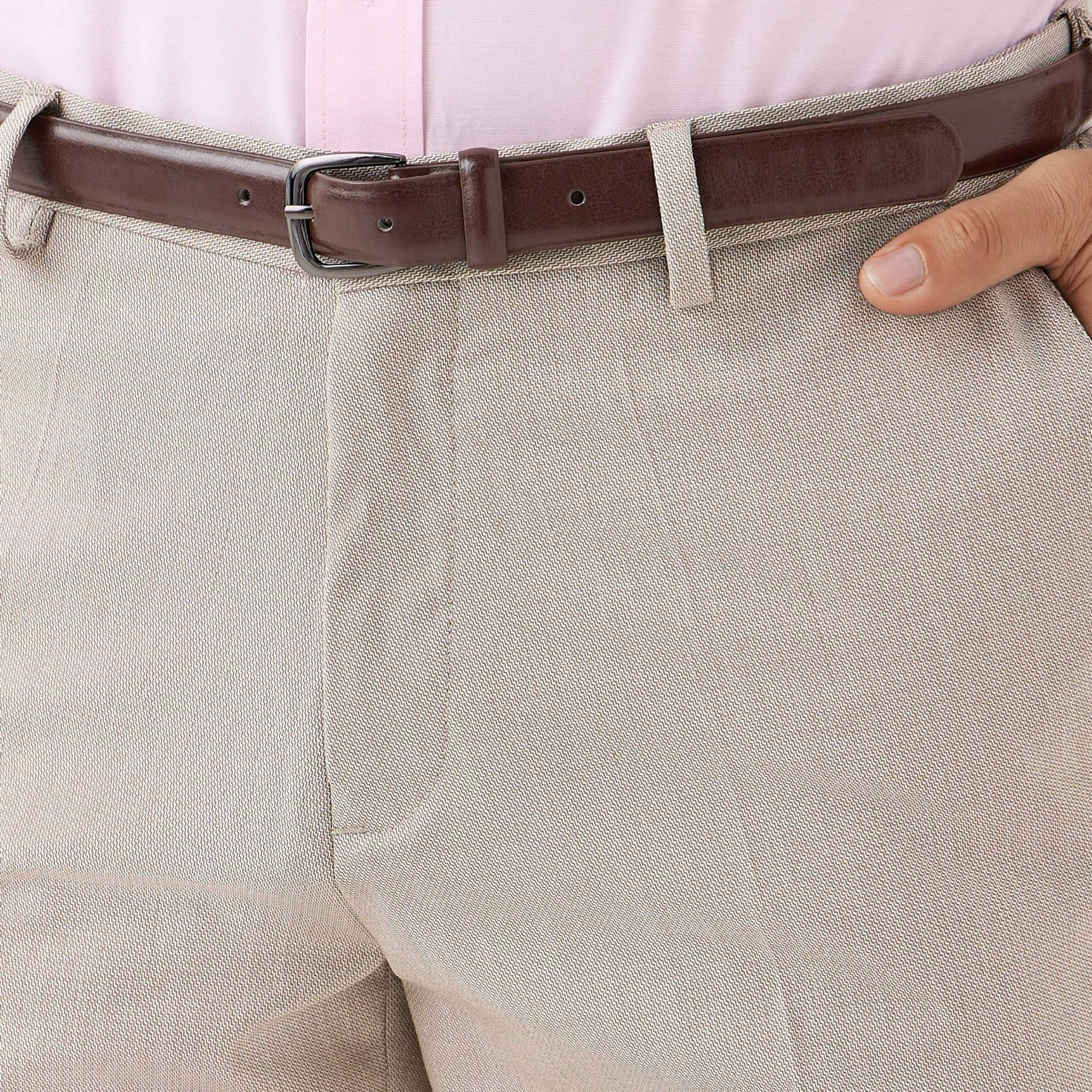 Men Slim Fit Polyester Blend Flexi Waist Formal Trousers-men-clothing-bottoms-trousersandchinos-trousers-image-4