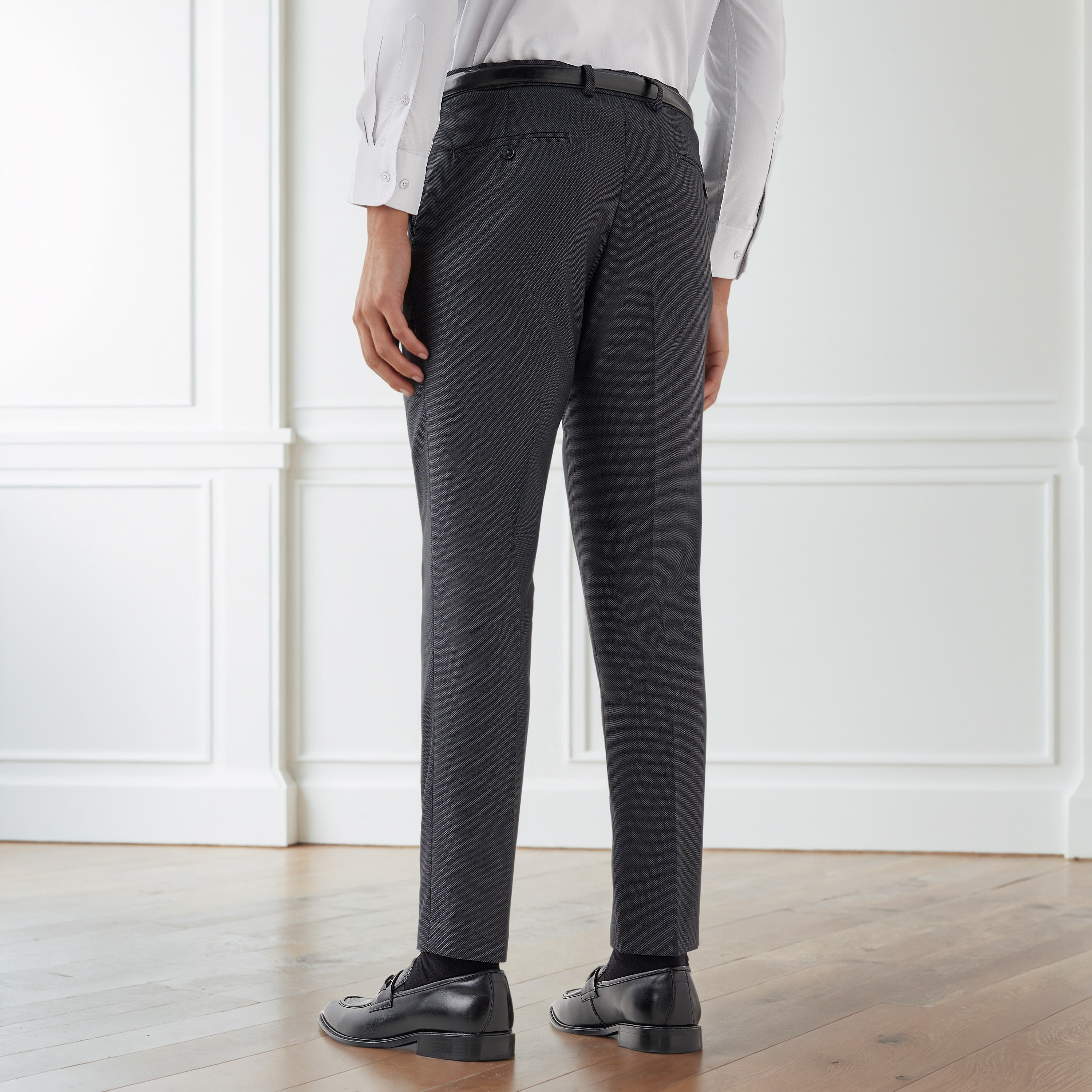 Men Slim Fit Polyester Blend Flexi Waist Formal Trousers-men-clothing-bottoms-trousersandchinos-trousers-image-3