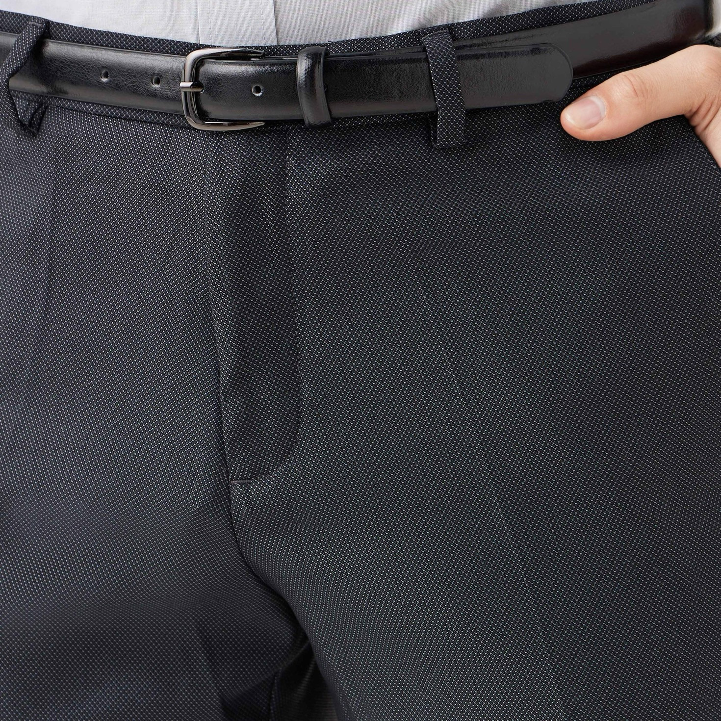 Men Slim Fit Polyester Blend Flexi Waist Formal Trousers-men-clothing-bottoms-trousersandchinos-trousers-image-4