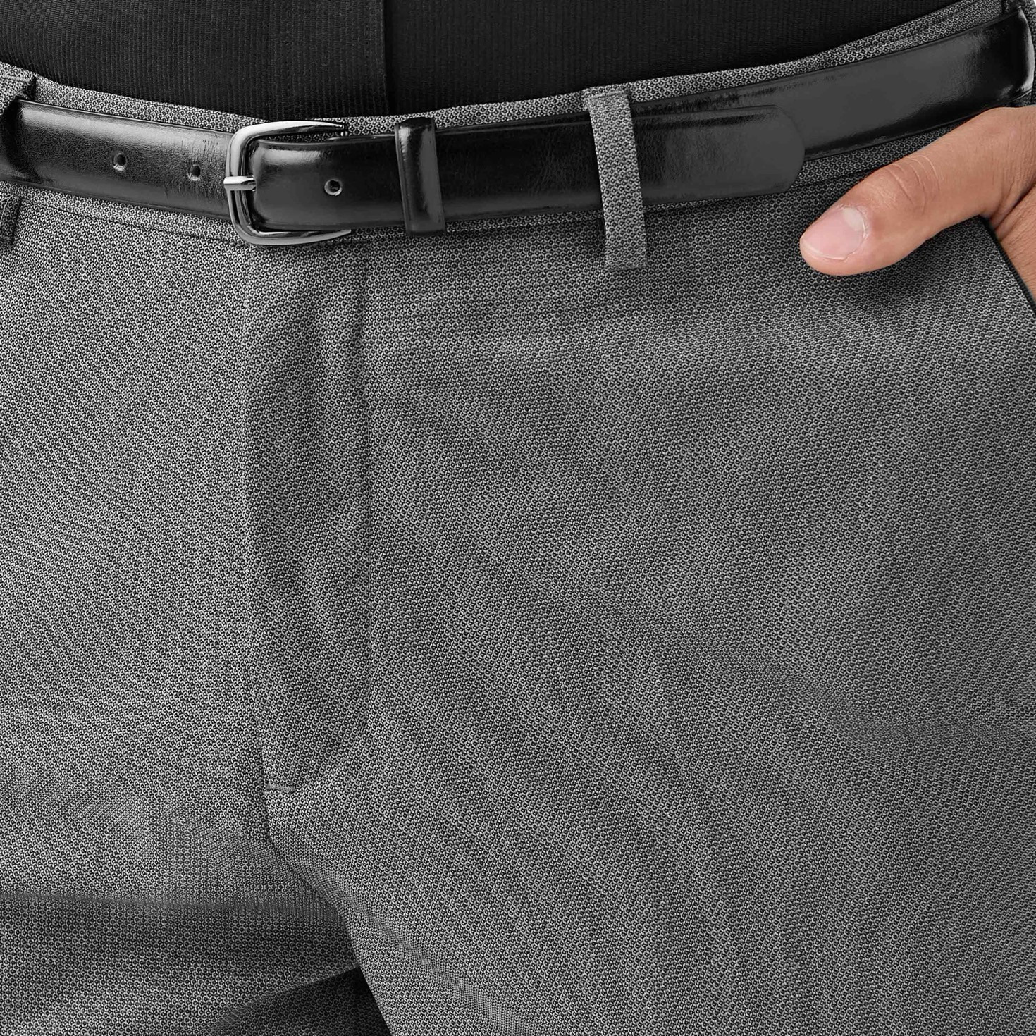 Men Slim Fit Polyester Blend Flexi Waist Formal Trousers-men-clothing-bottoms-trousersandchinos-trousers-image-4