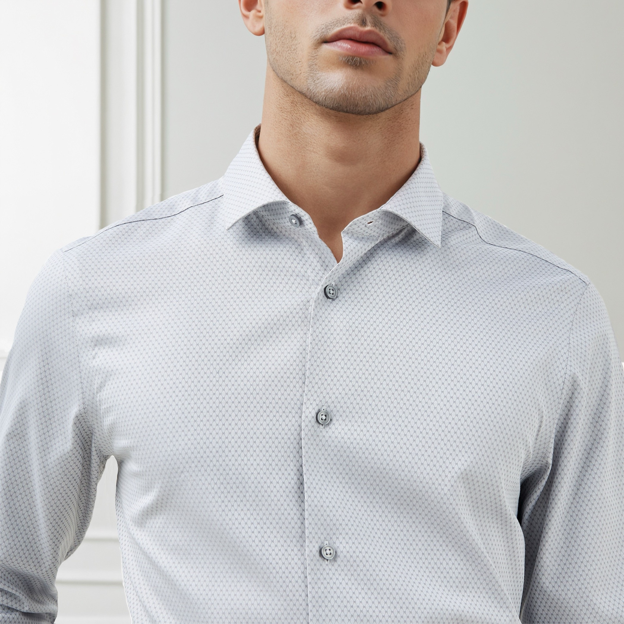 قميص دوبي بقصة عادية وياقة-men-clothing-shirts-image-5